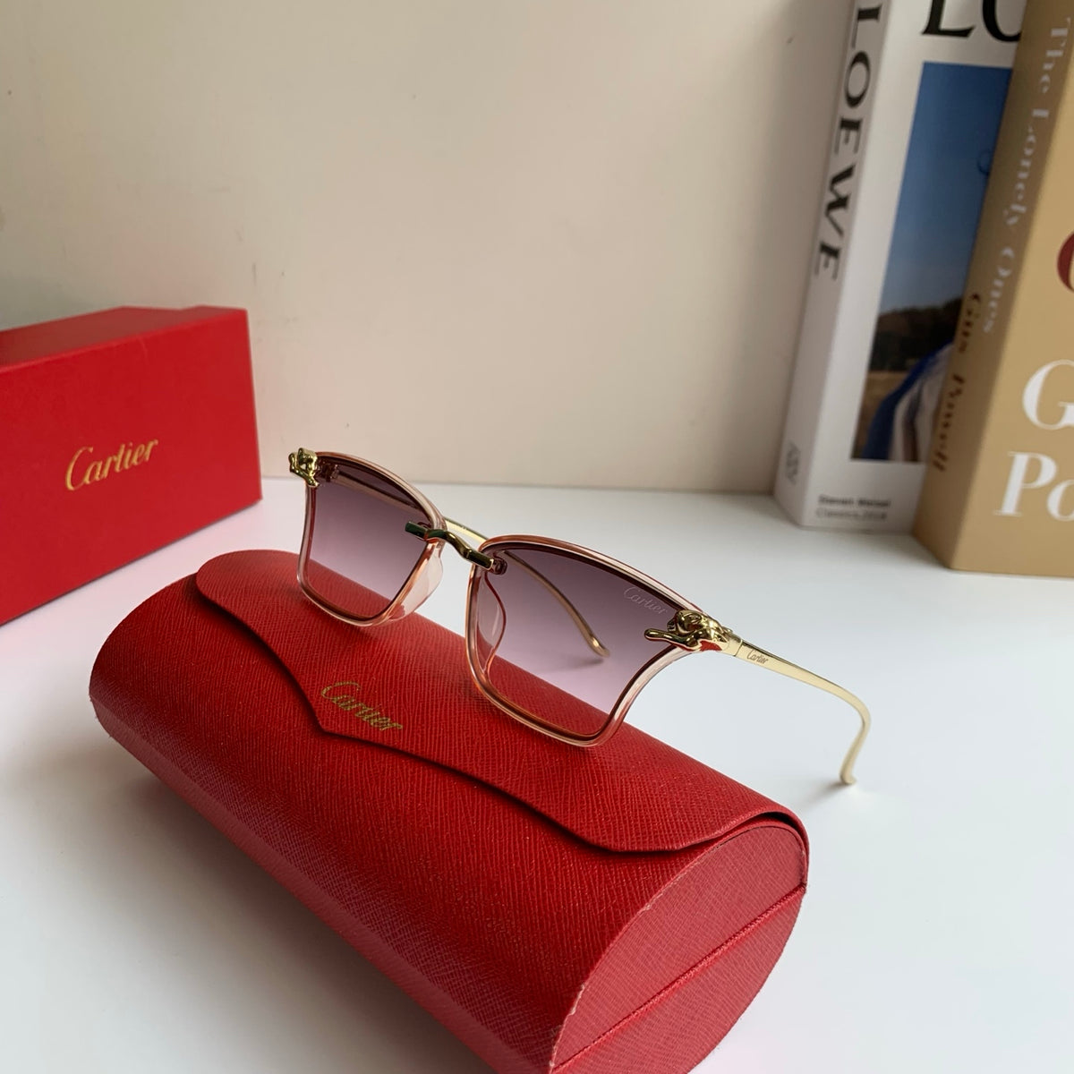 Cartier Lightweight Rimless Silver Lens Sunglasses for Men & Women - 487396 - detail image 5