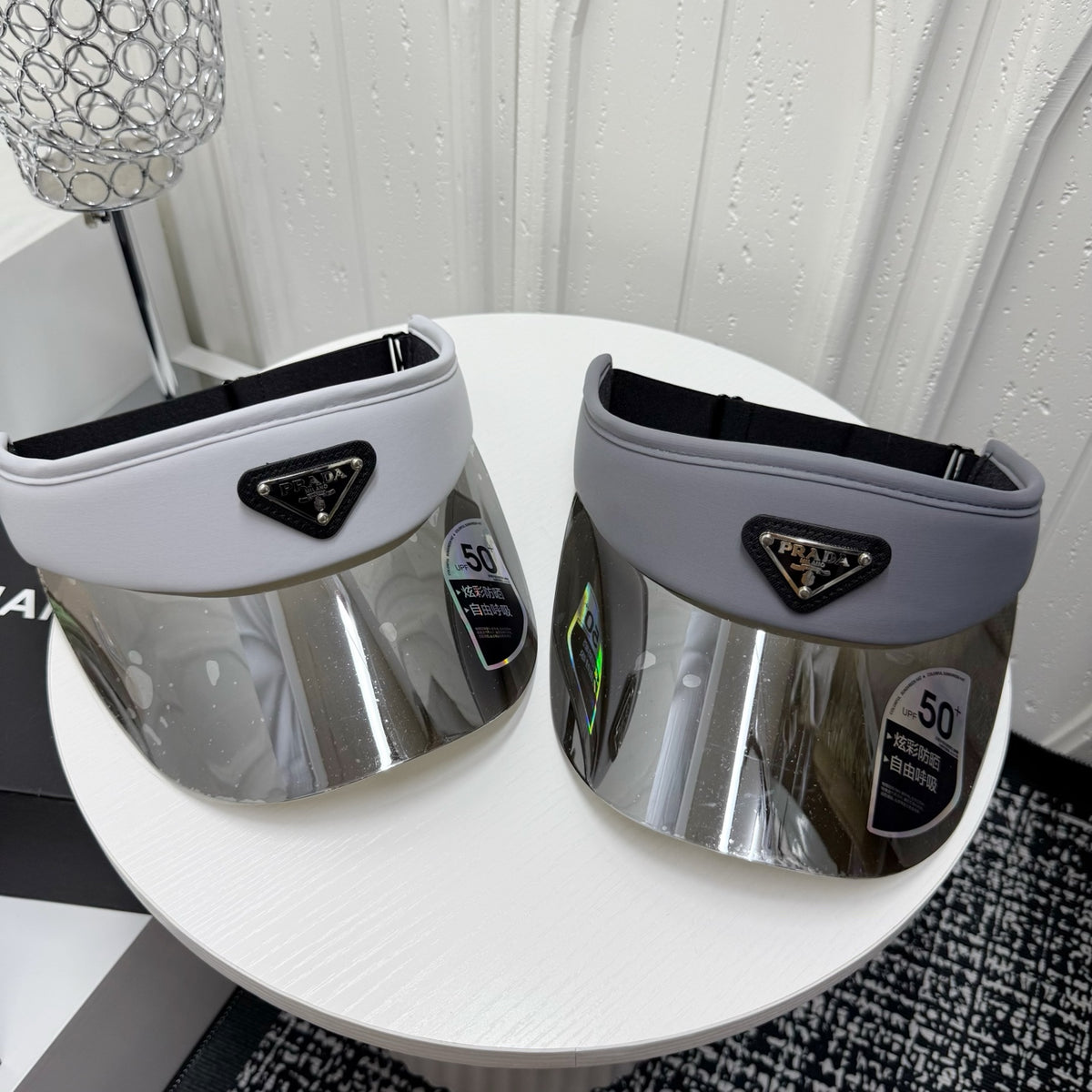 Prada Fashion Gray Sun Visor for Men & Women - detail image 8