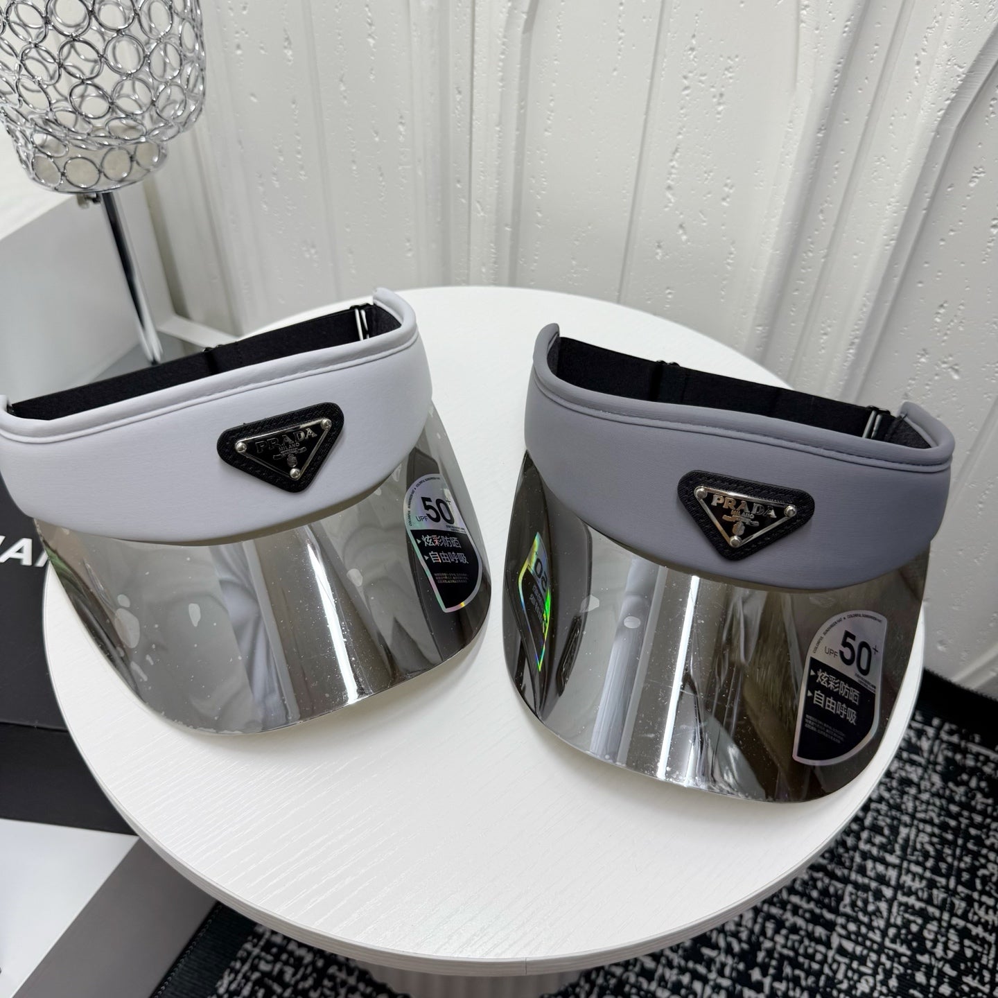 Prada Fashion Gray Sun Visor for Men & Women - detail image 8