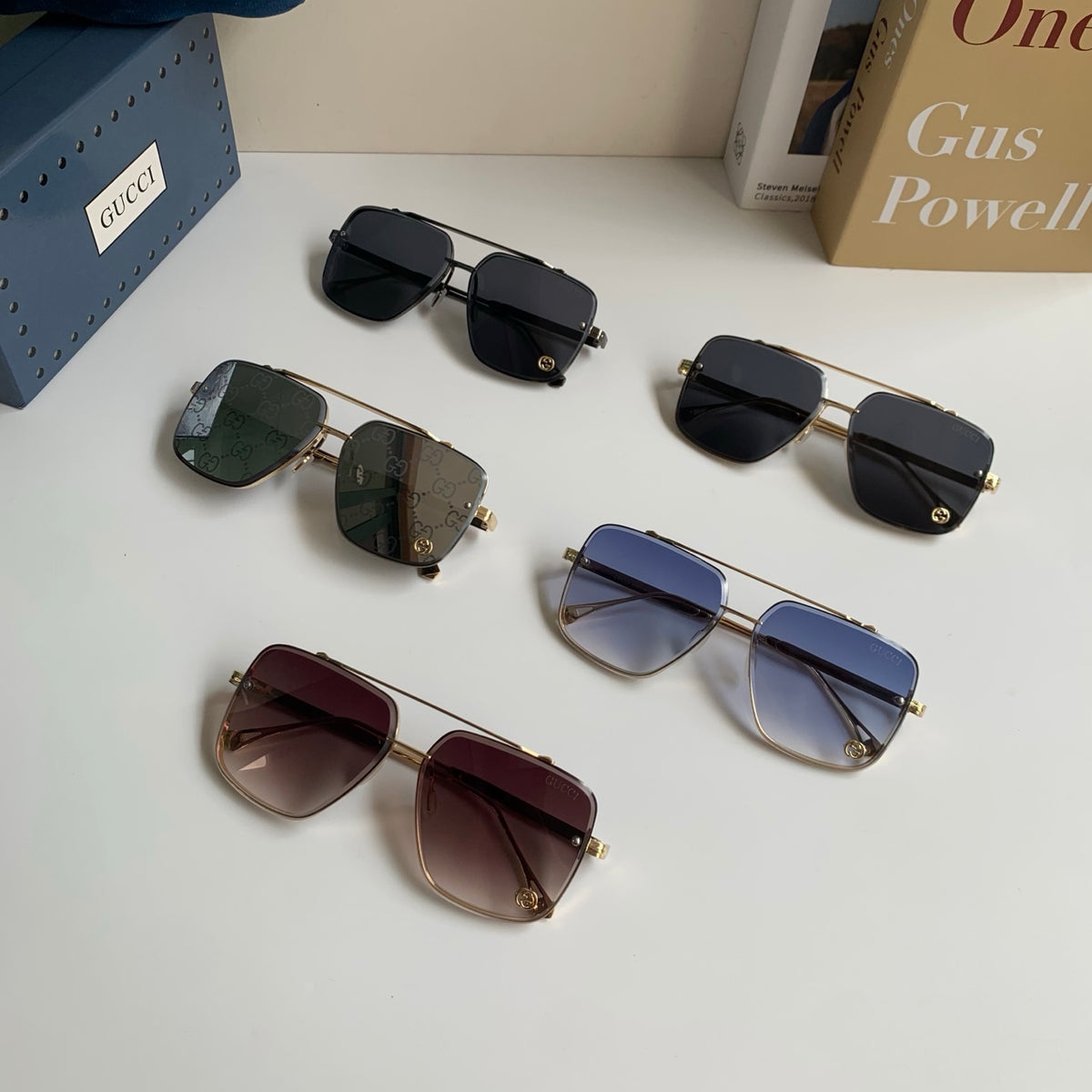 Gucci Metal Square Silver Lens Sunglasses for Men & Women - 486423 - detail image 9