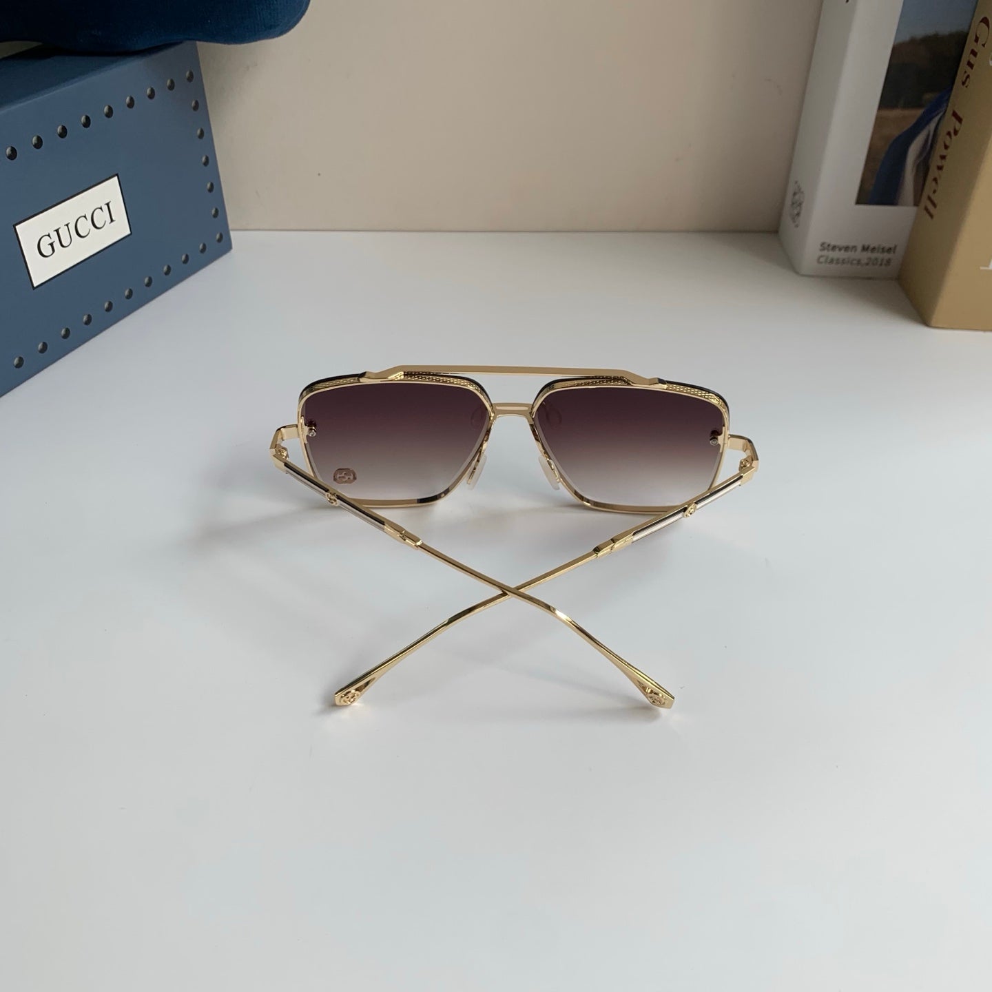 Gucci Metal Square Silver Lens Sunglasses for Men & Women - 486421 - detail image 9
