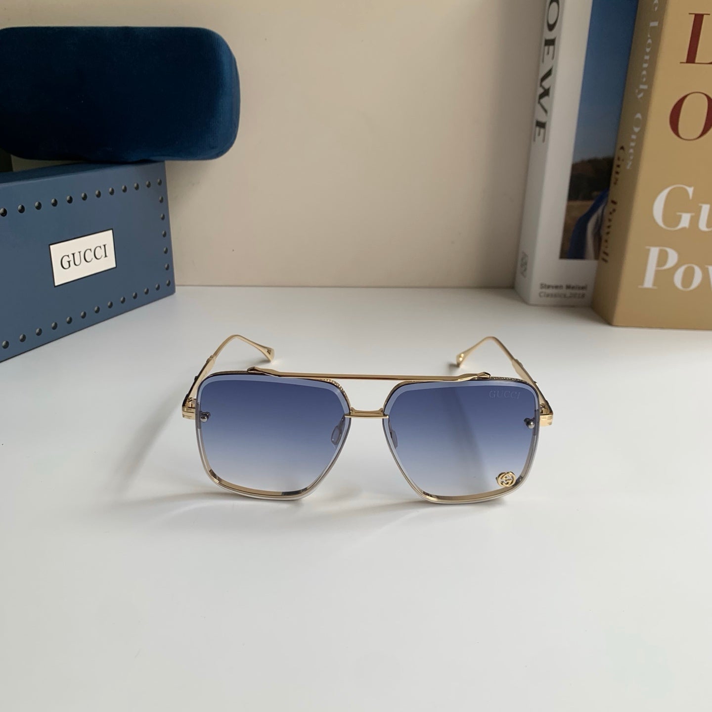 Gucci Metal Square Silver Lens Sunglasses for Men & Women - 486423 - detail image 3