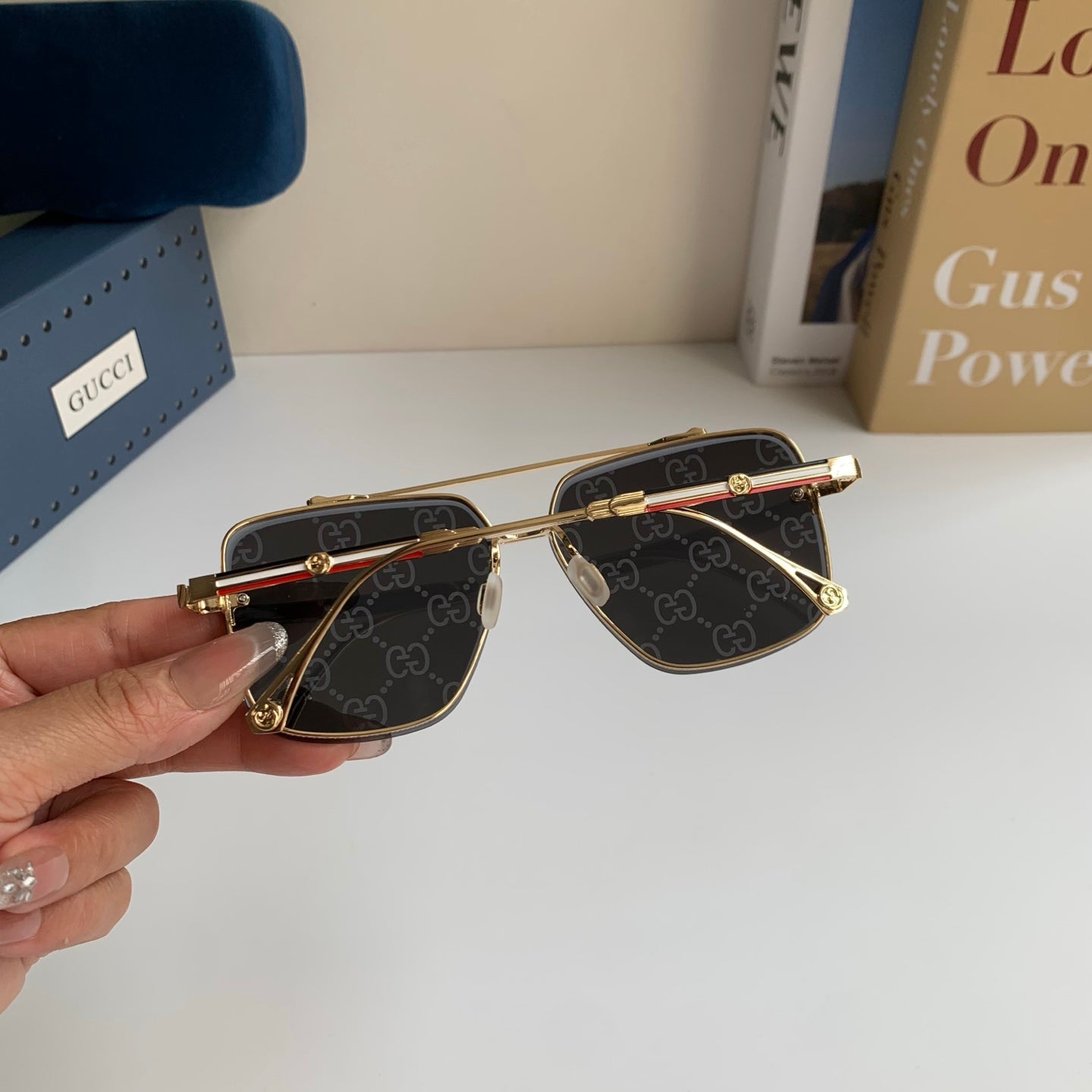 Gucci Metal Square Silver Lens Sunglasses for Men & Women - 486424 - detail image 9