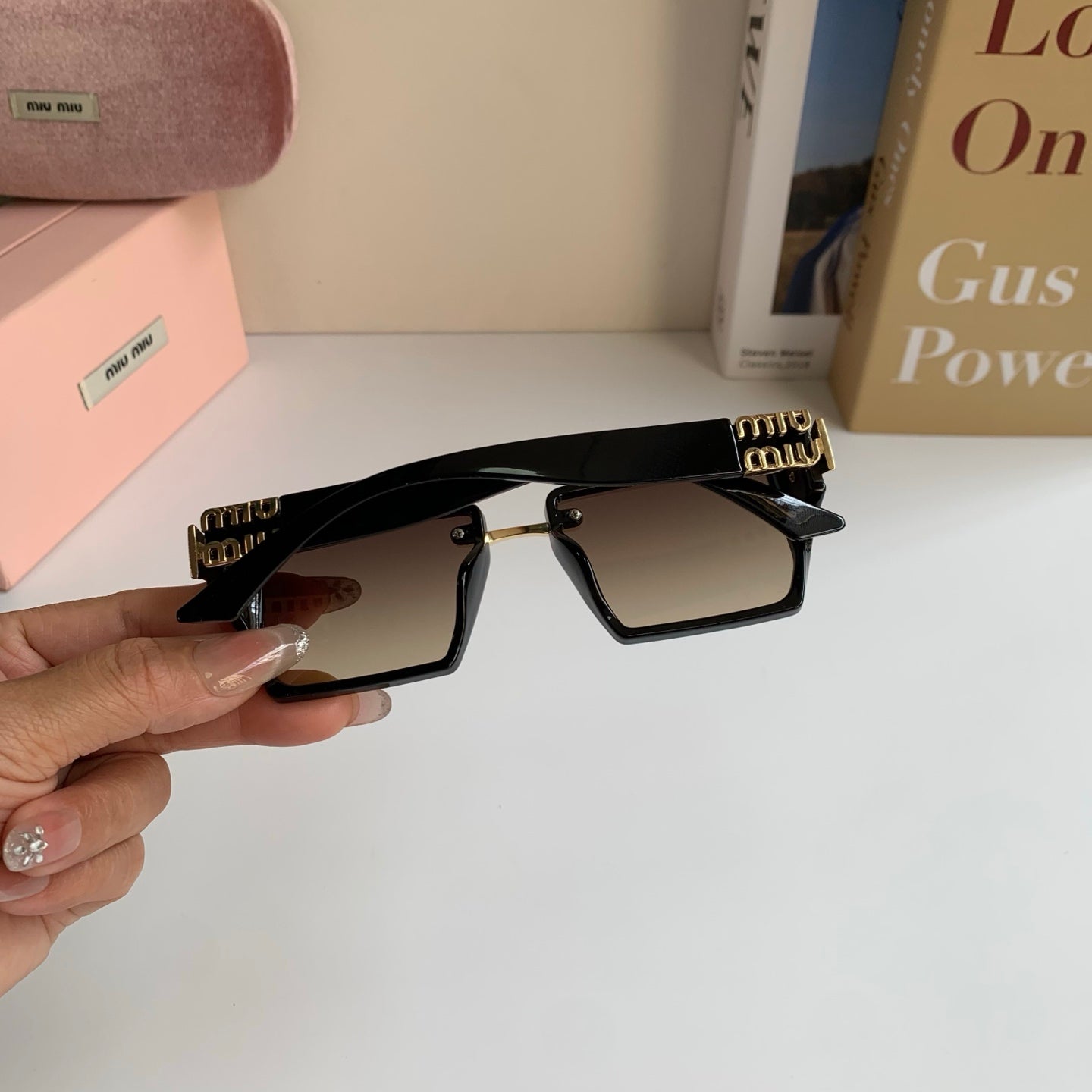 Miu Miu Square Silver Lens Sunglasses for Men & Women - 416204 - detail image 9