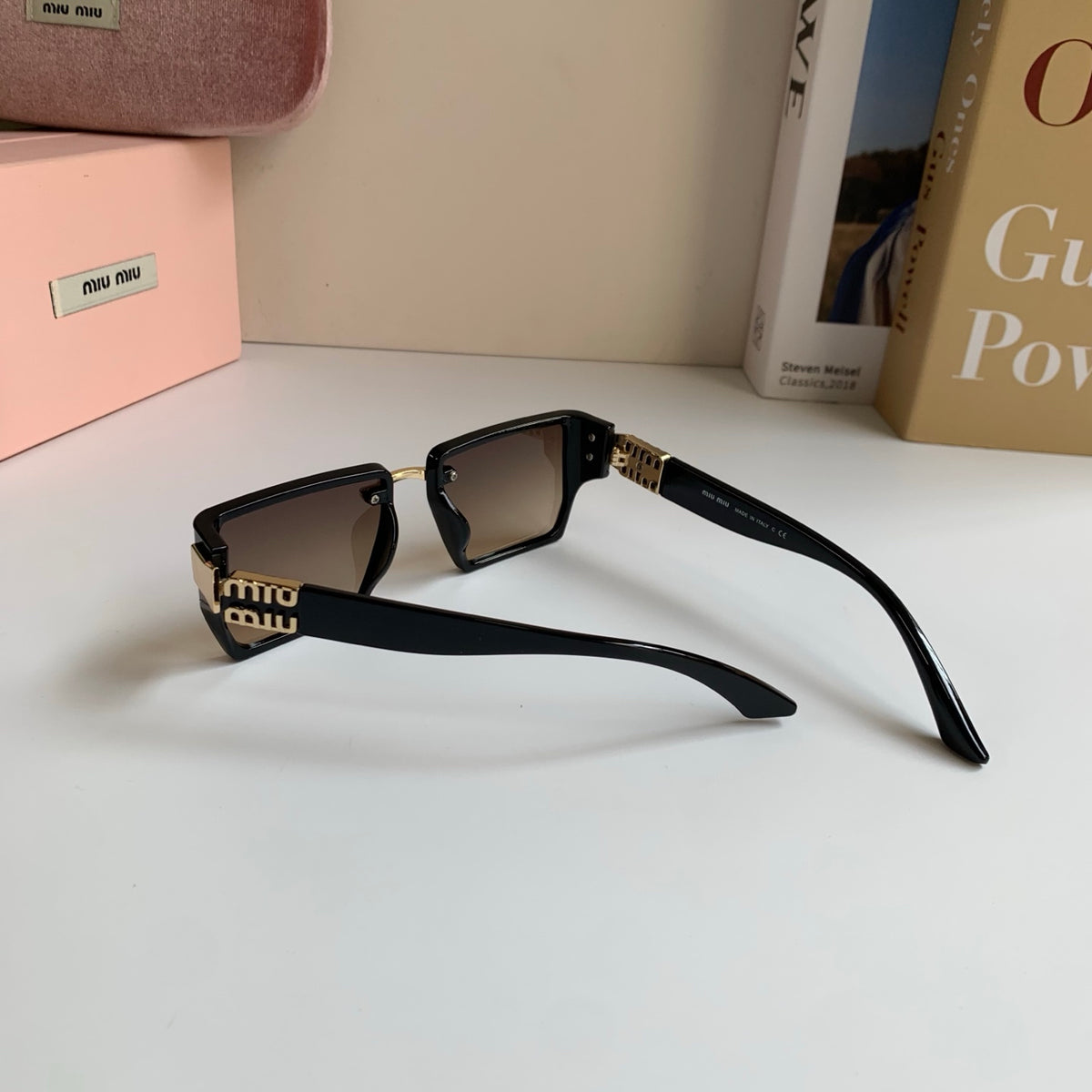 Miu Miu Square Silver Lens Sunglasses for Men & Women - 416204 - detail image 8