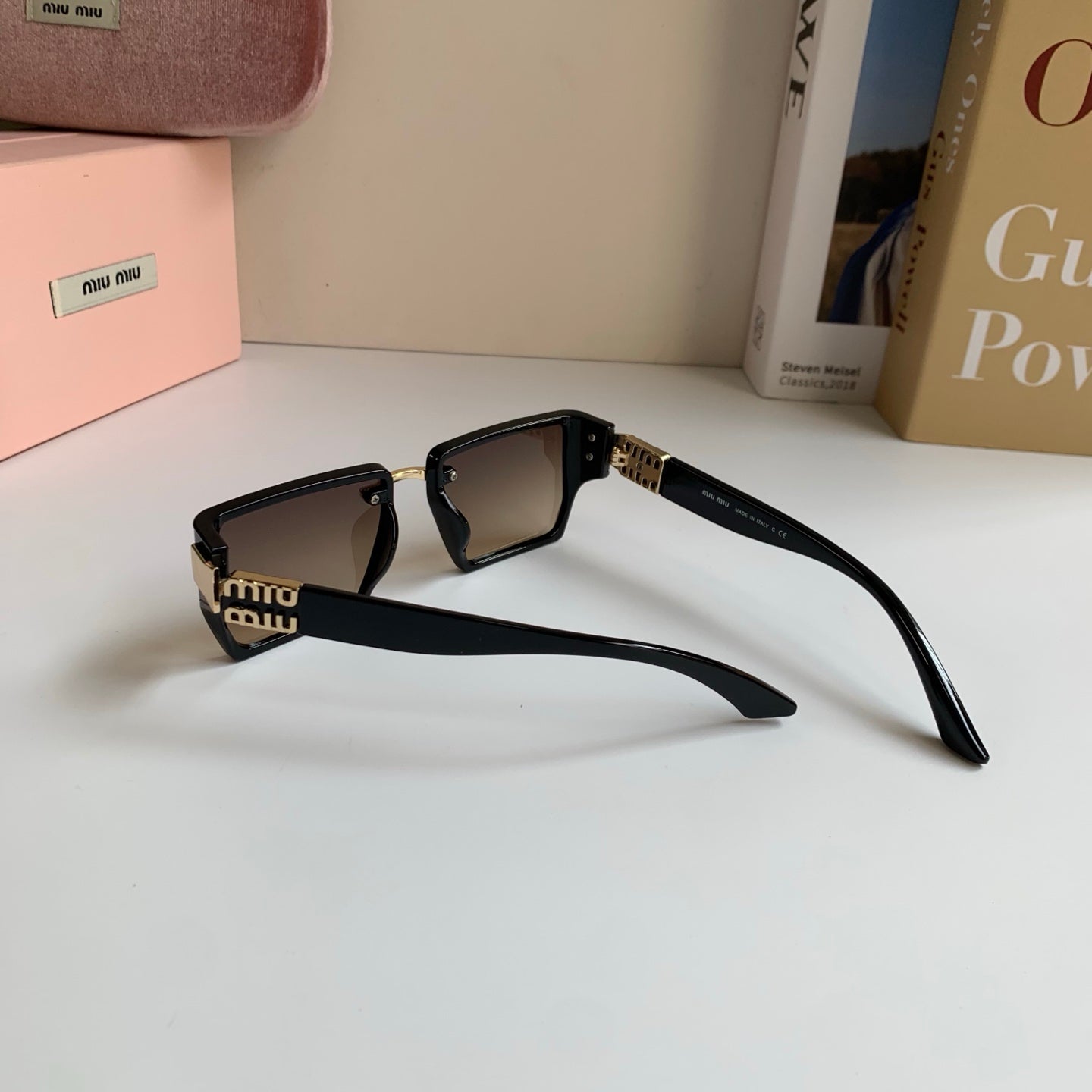 Miu Miu Square Silver Lens Sunglasses for Men & Women - 416204 - detail image 8