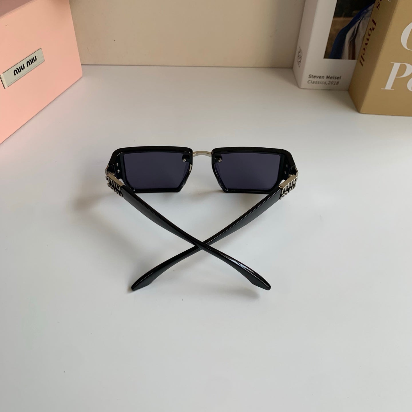 Miu Miu Square Silver Lens Sunglasses for Men & Women - 416205 - detail image 7