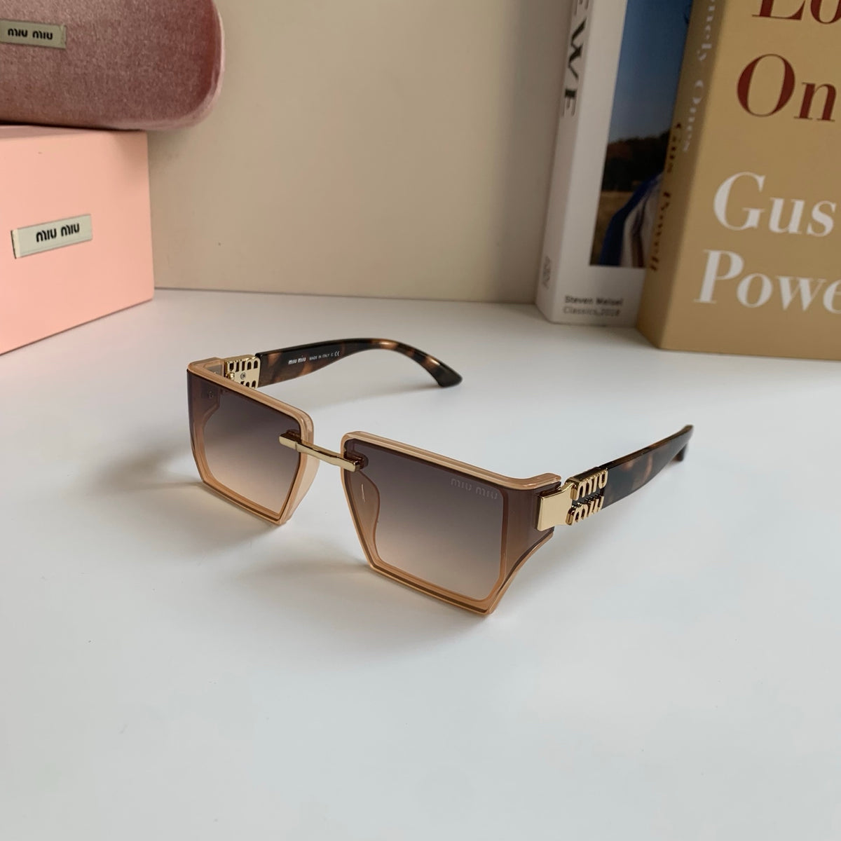 Miu Miu Square Silver Lens Sunglasses for Men & Women - 416206 - detail image 2