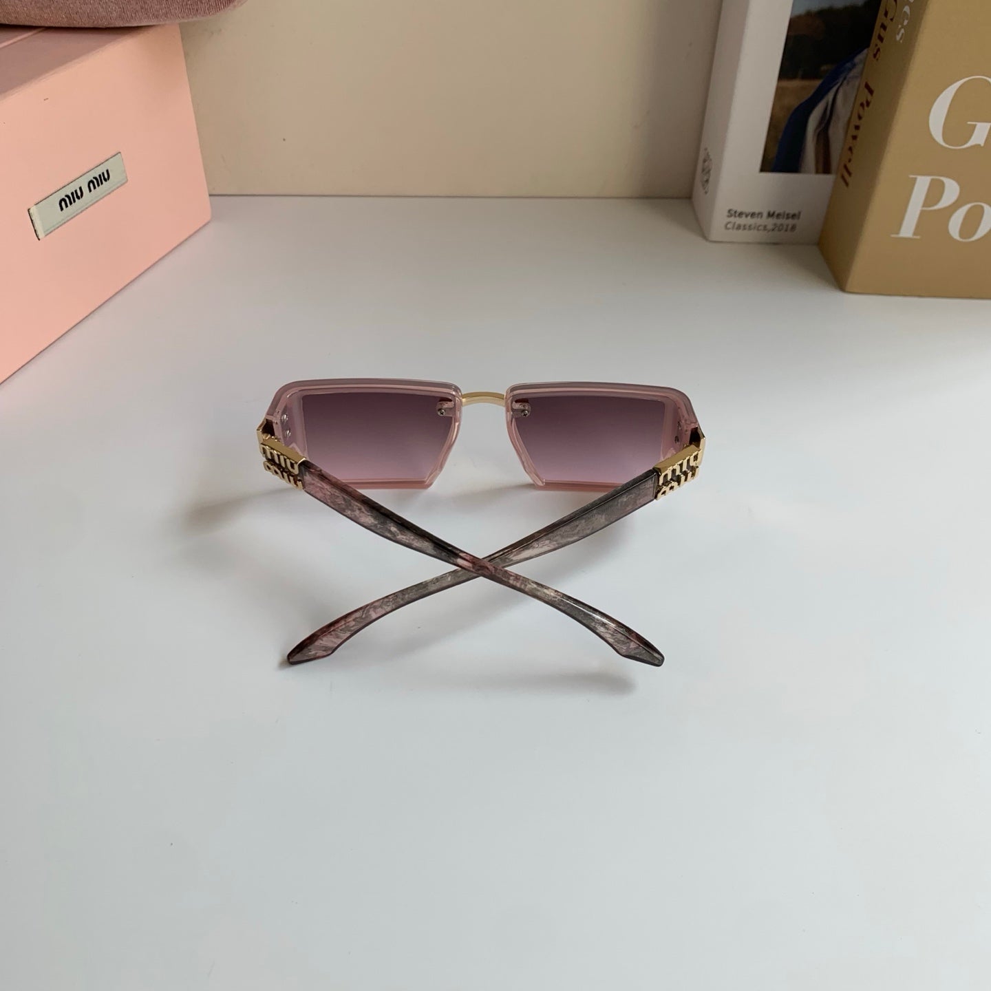 Miu Miu Square Silver Lens Sunglasses for Men & Women - 416208 - detail image 6