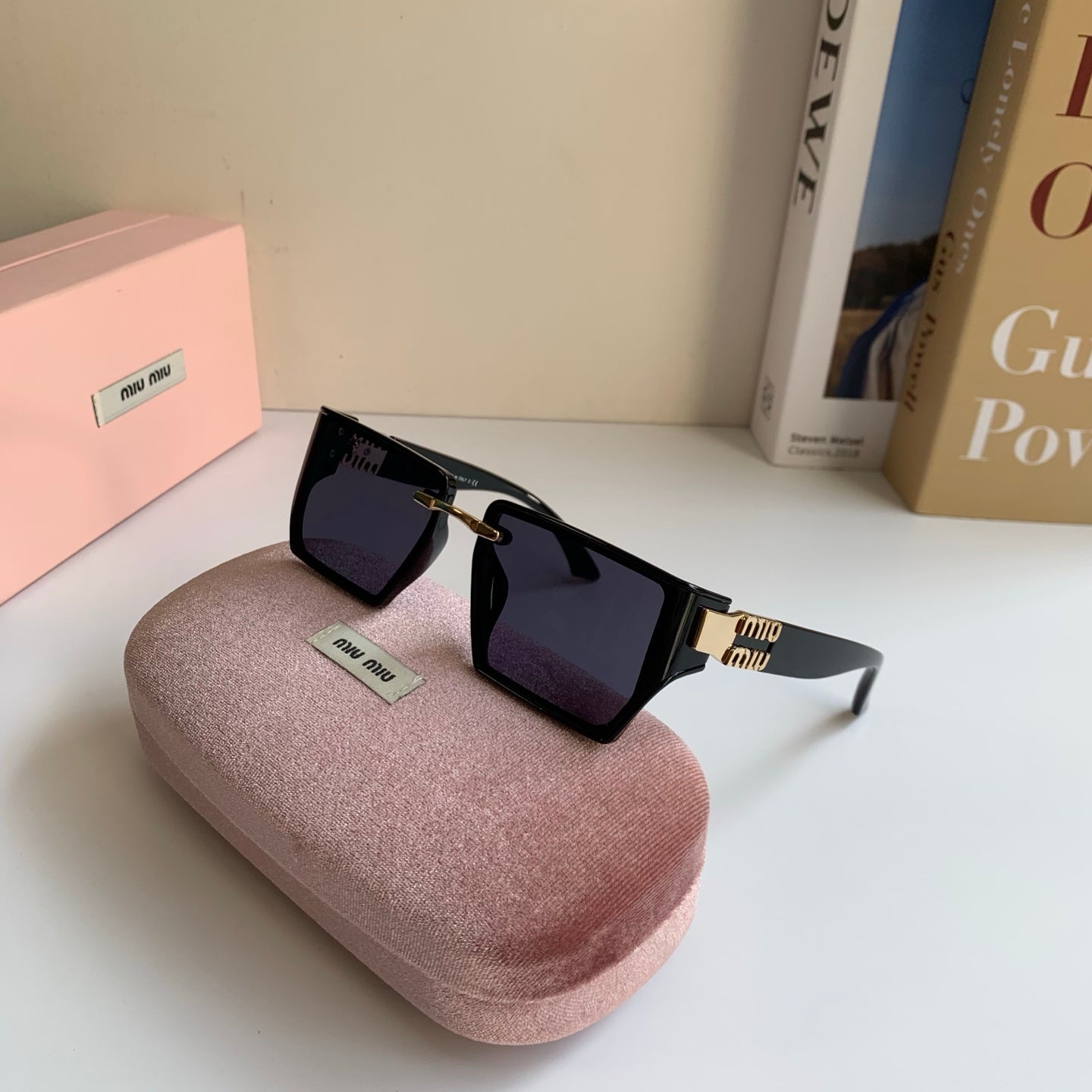 Miu Miu Square Silver Lens Sunglasses for Men & Women - 416209 - detail image 4
