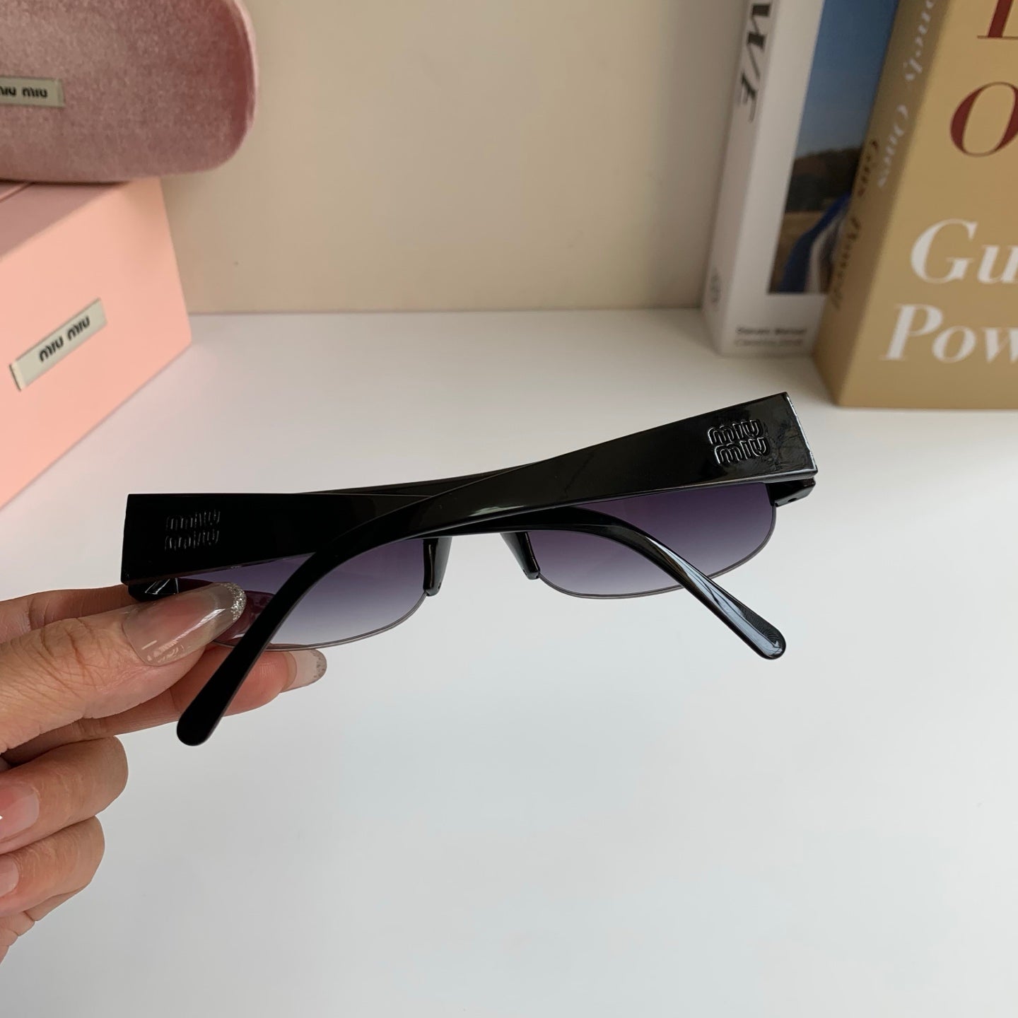 Miu Miu Square Silver Lens Sunglasses for Men & Women - 416203 - detail image 7