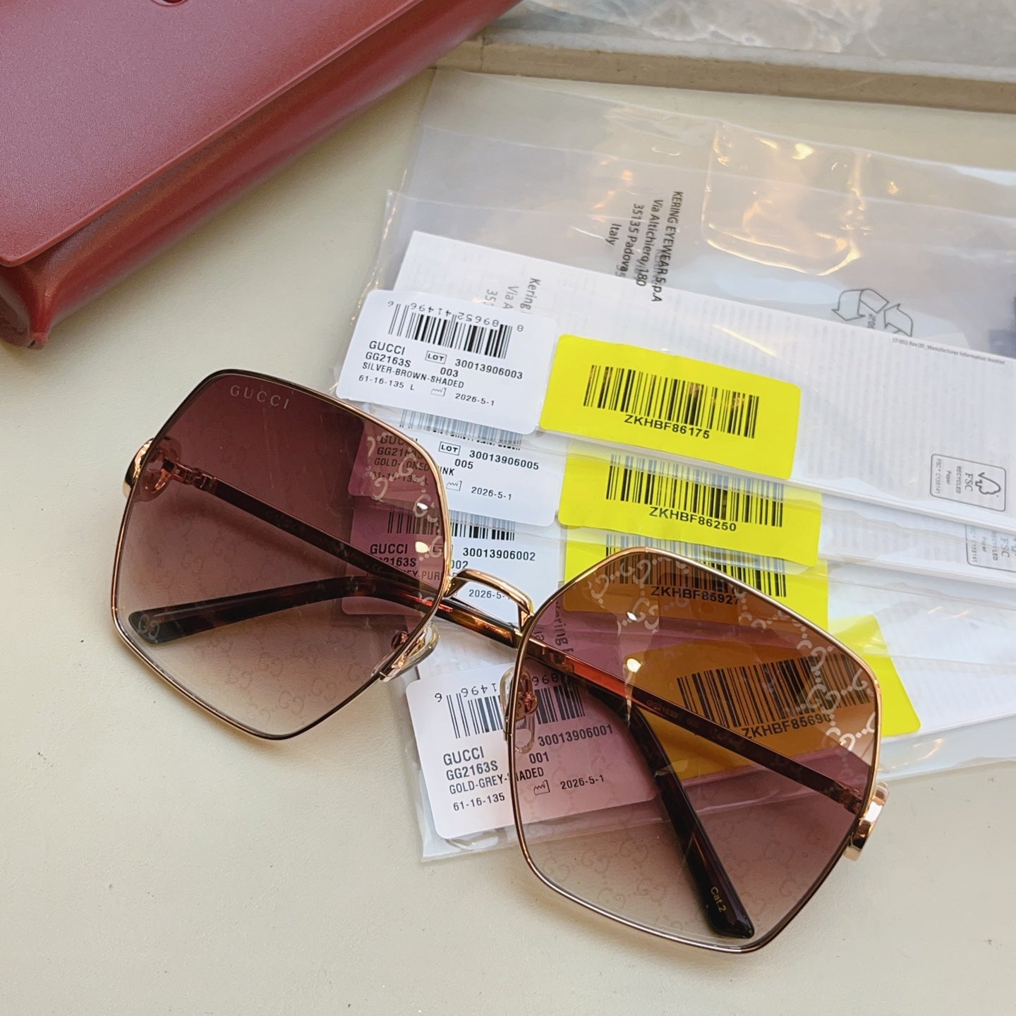 Gucci GG2163S Fashion Black Lens Sunglasses for Men & Women - detail image 4