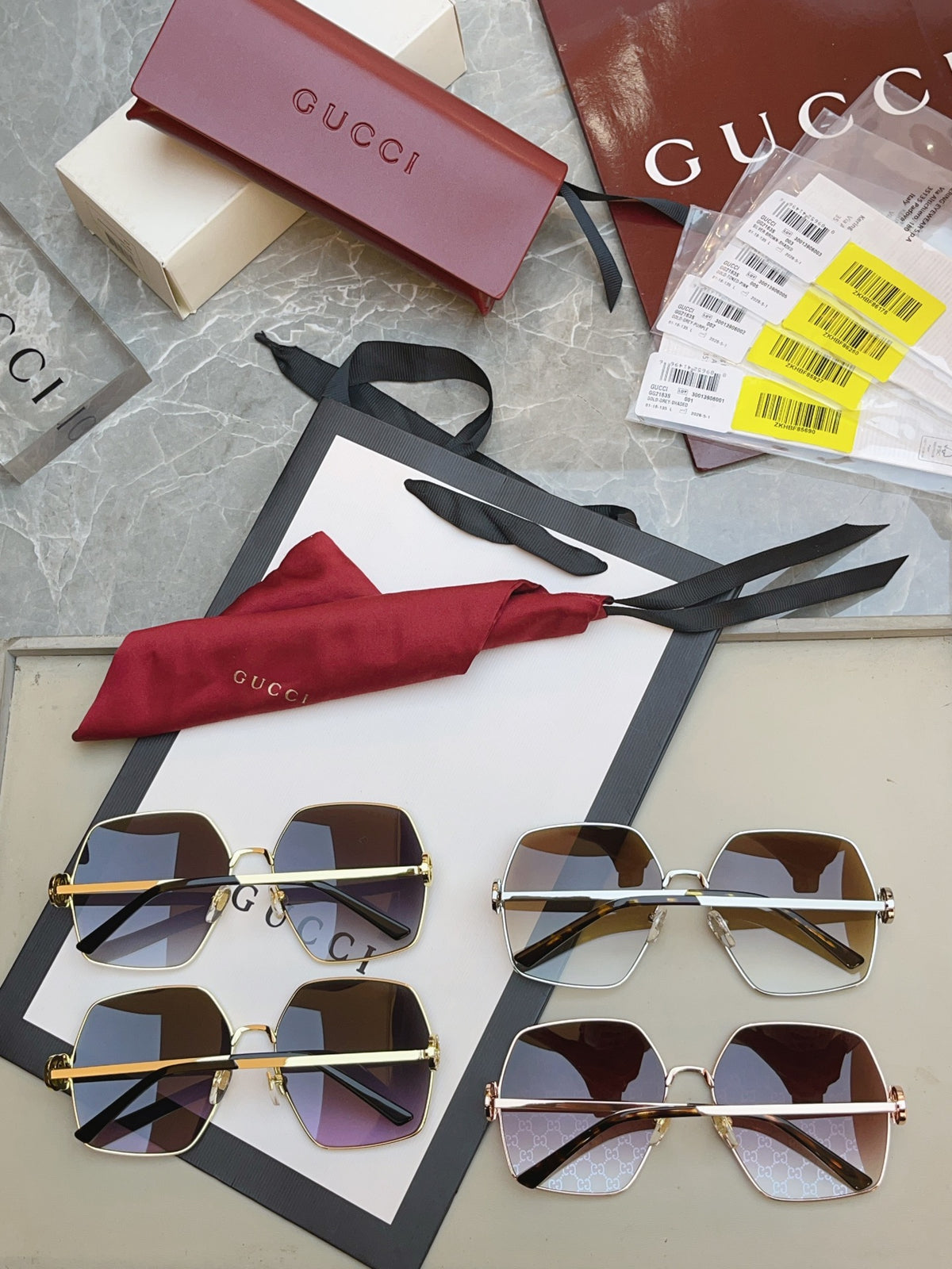 Gucci GG2163S Fashion Brown Lens Sunglasses for Men & Women - detail image 5
