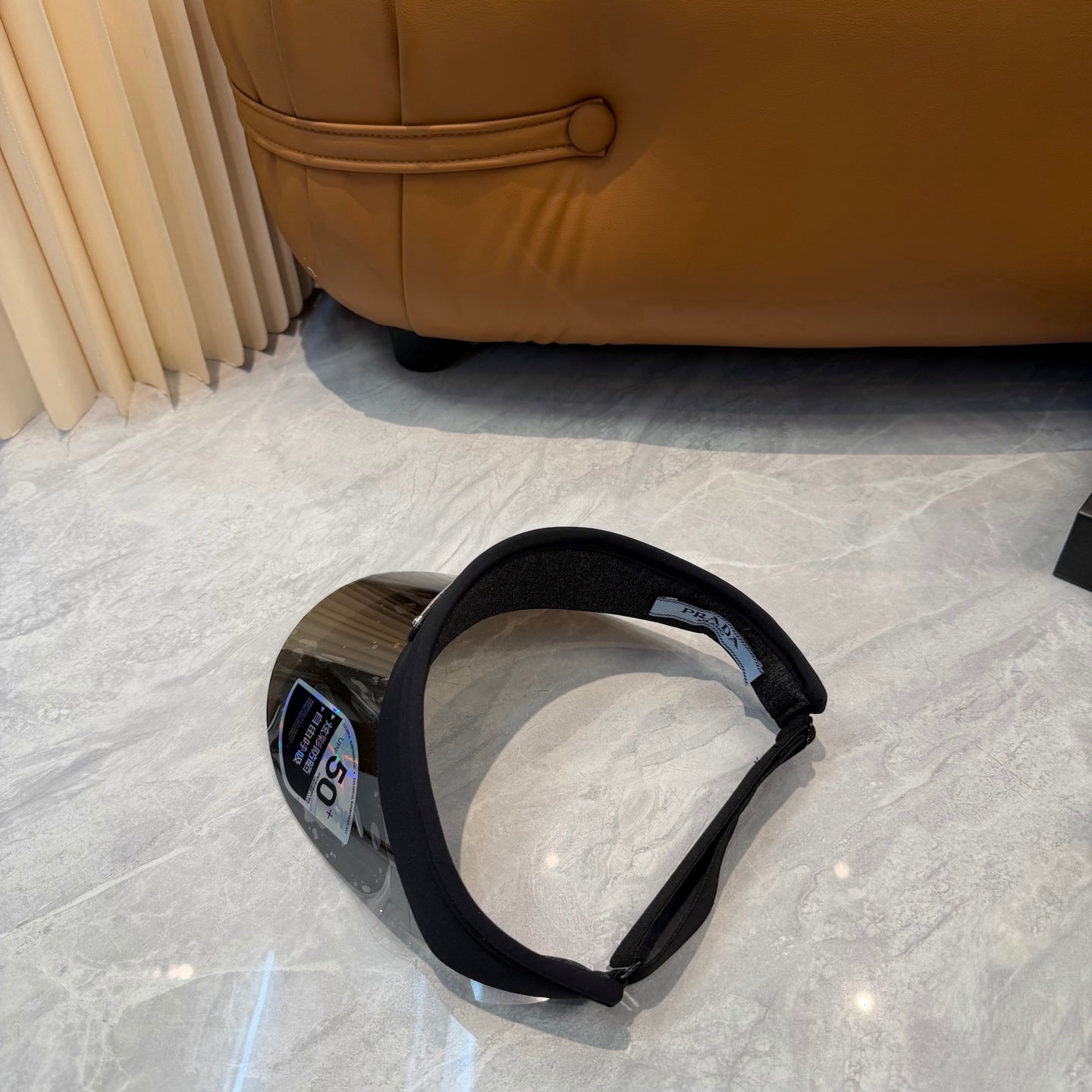Prada Blue-Light Fashion Black Sun Visor for Men & Women - 432102 - detail image 2