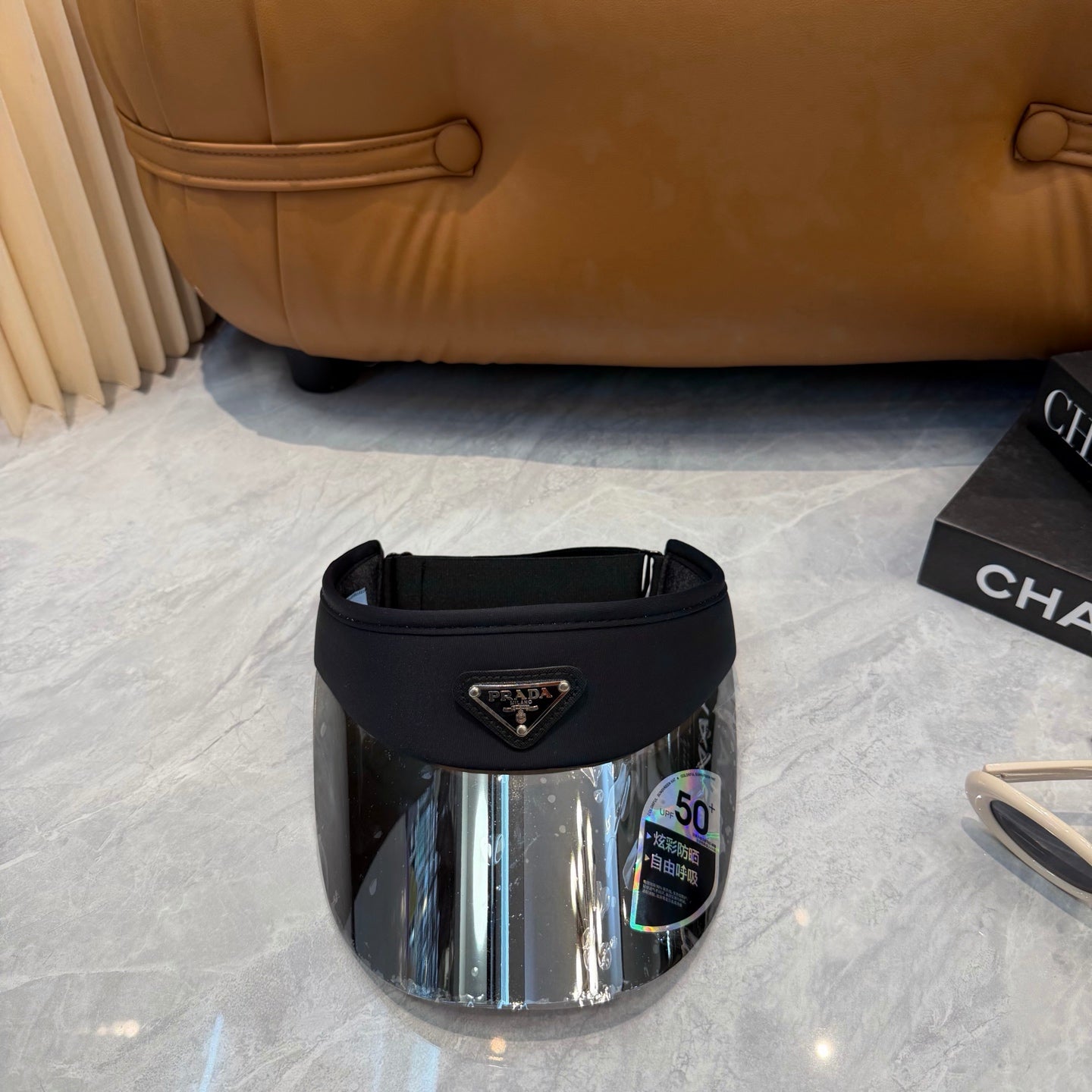Prada Blue-Light Fashion Black Sun Visor for Men & Women - 432102 - detail image 6