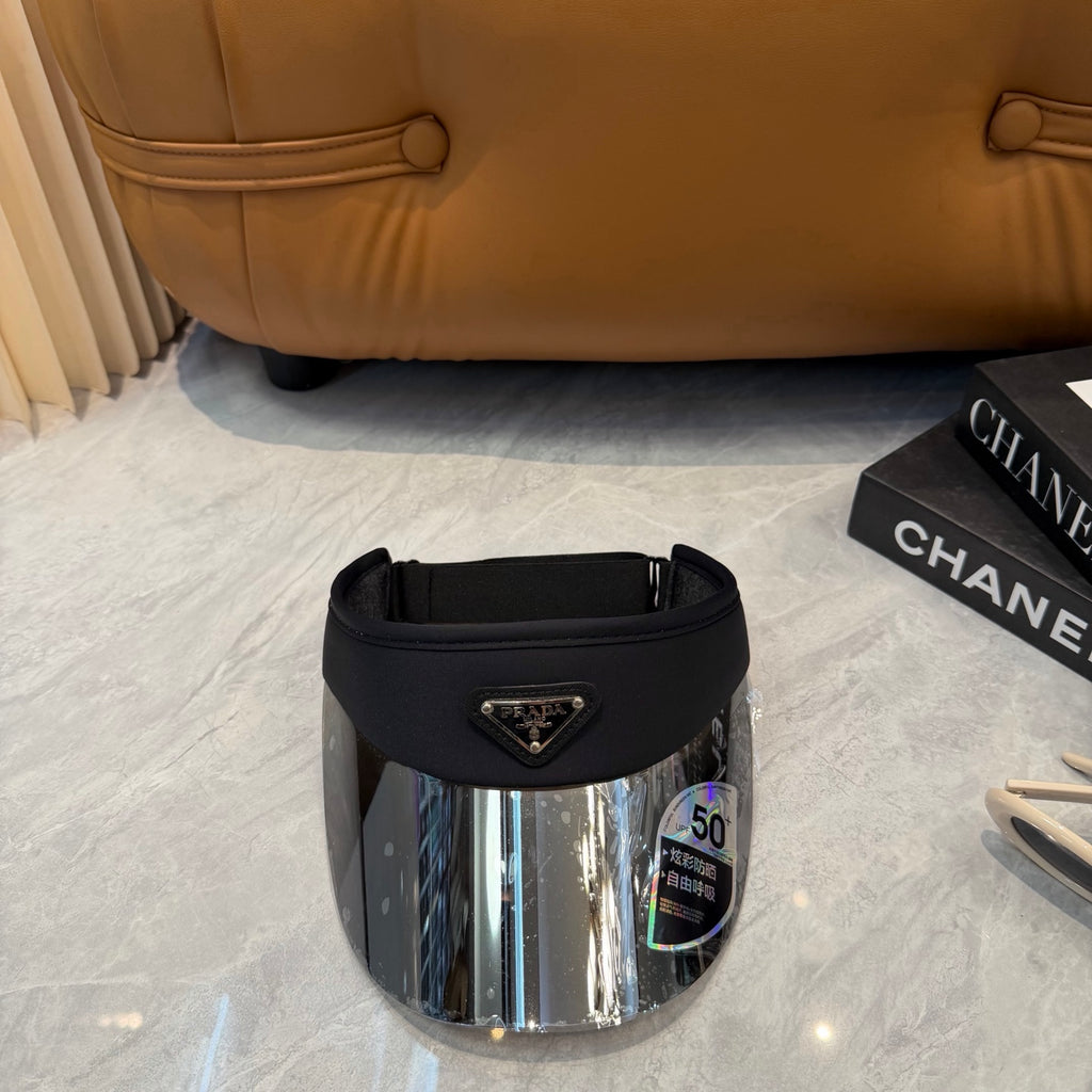 Prada Blue-Light Fashion Black Sun Visor for Men & Women - 432102