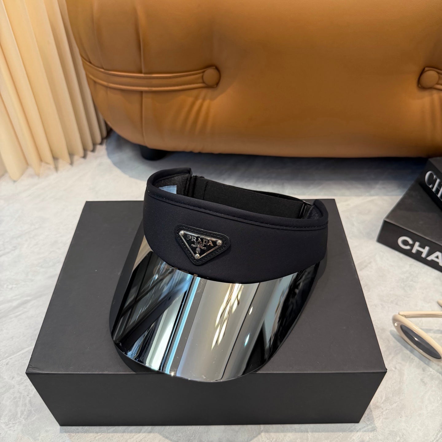 Prada Blue-Light Fashion Black Sun Visor for Men & Women - 432102 - detail image 7