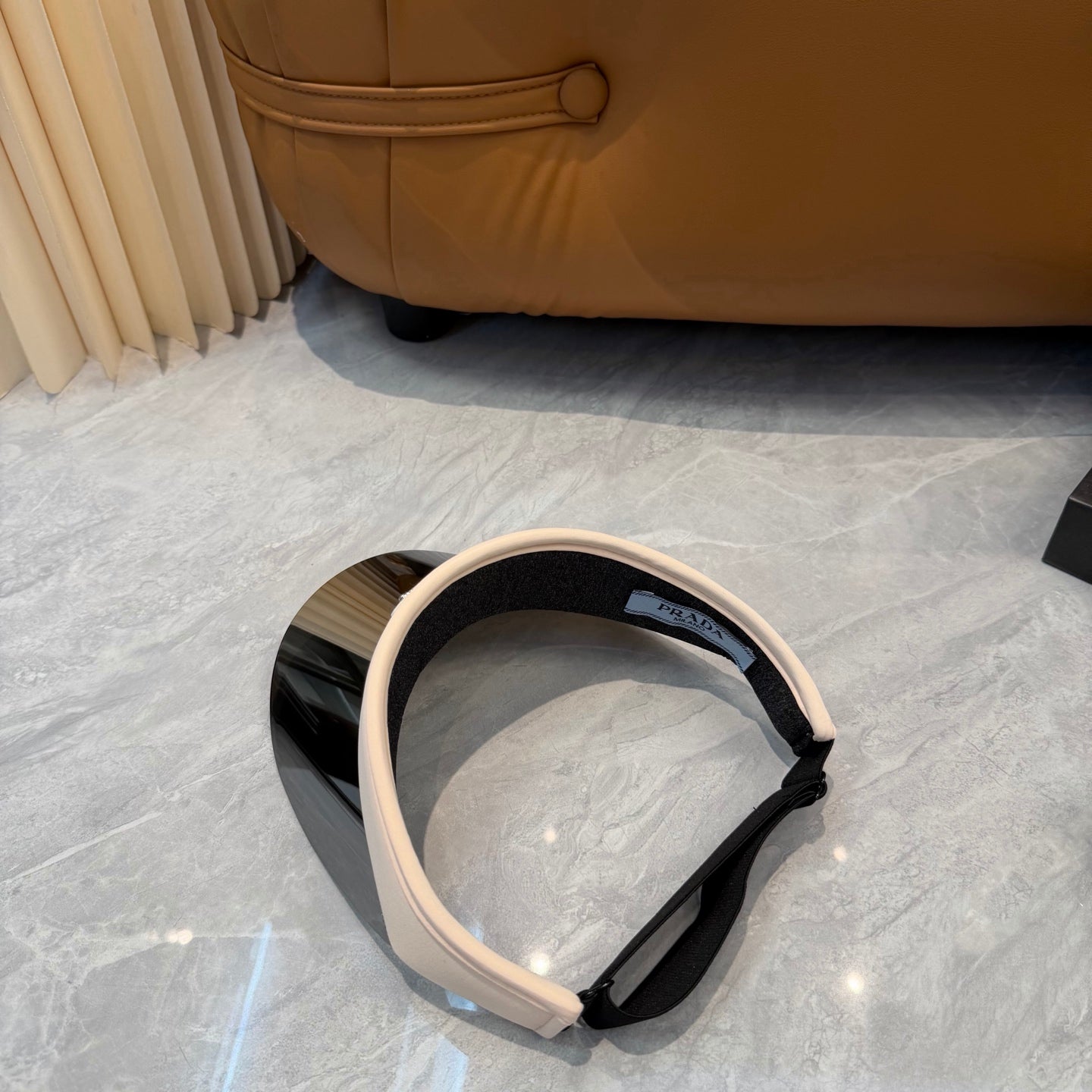 Prada Blue-Light Fashion Black Sun Visor for Men & Women - 432104 - detail image 2