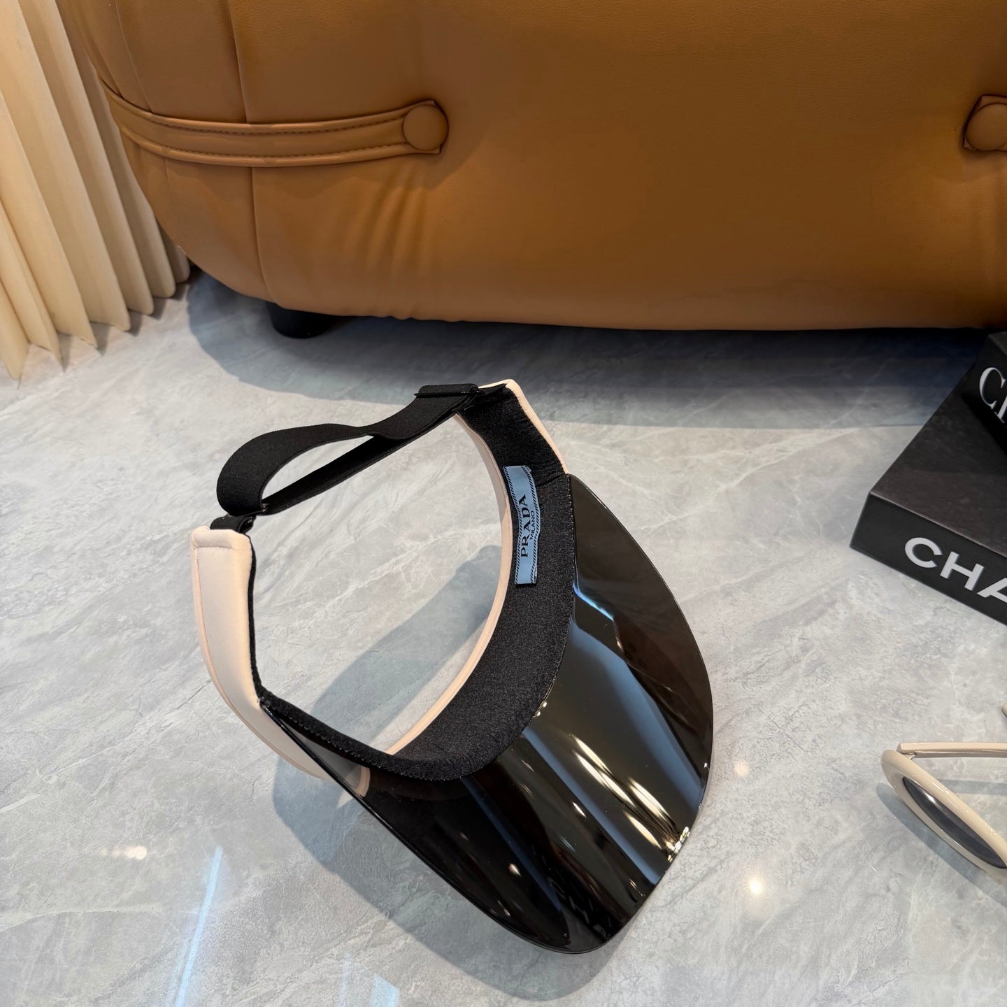 Prada Blue-Light Fashion Black Sun Visor for Men & Women - 432104 - detail image 3