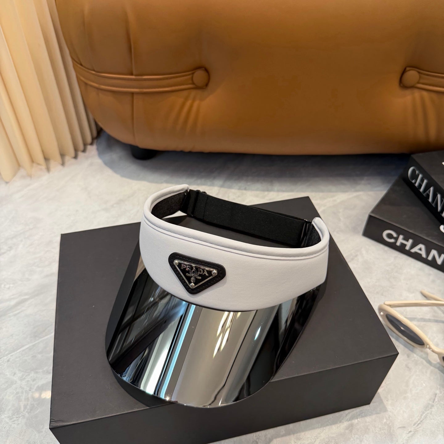Prada Blue-Light Fashion Black Sun Visor for Men & Women - detail image 4
