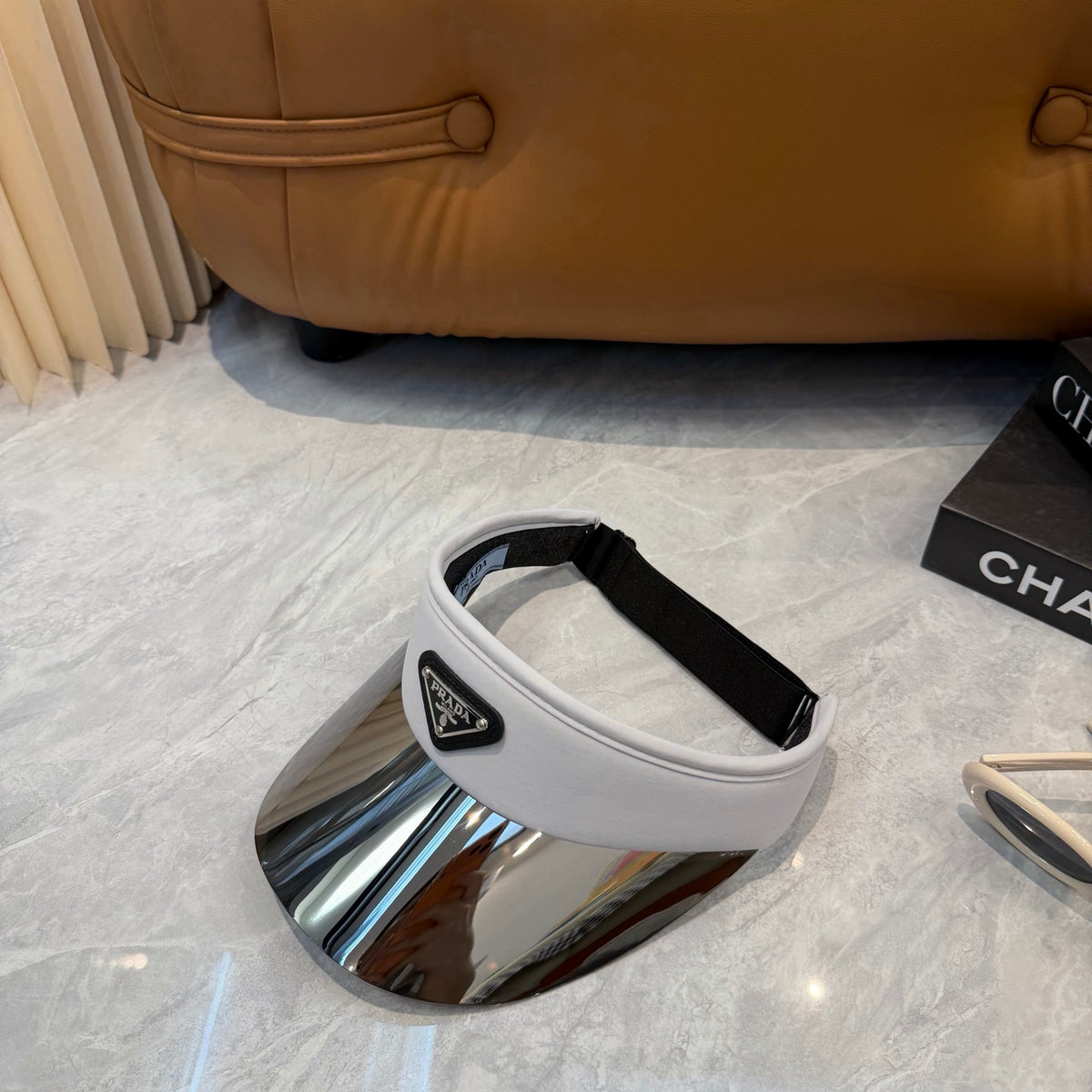 Prada Blue-Light Fashion Black Sun Visor for Men & Women - detail image 6