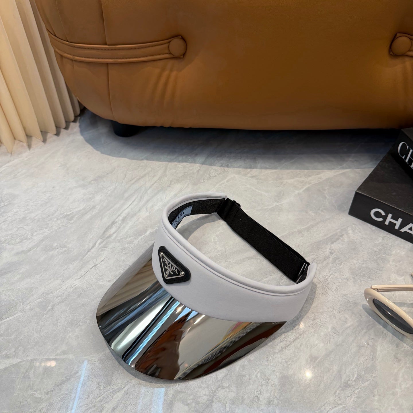 Prada Blue-Light Fashion Black Sun Visor for Men & Women - detail image 6