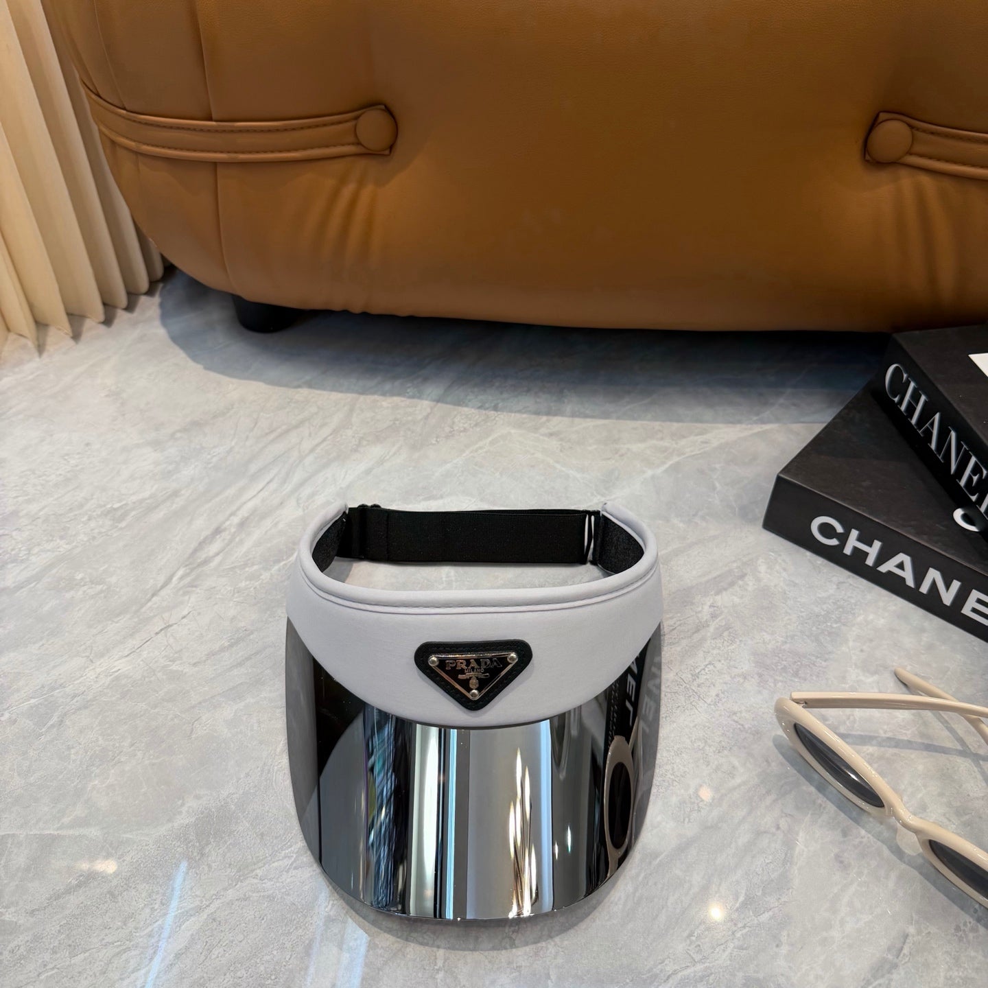 Prada Blue-Light Fashion Black Sun Visor for Men & Women - detail image 3