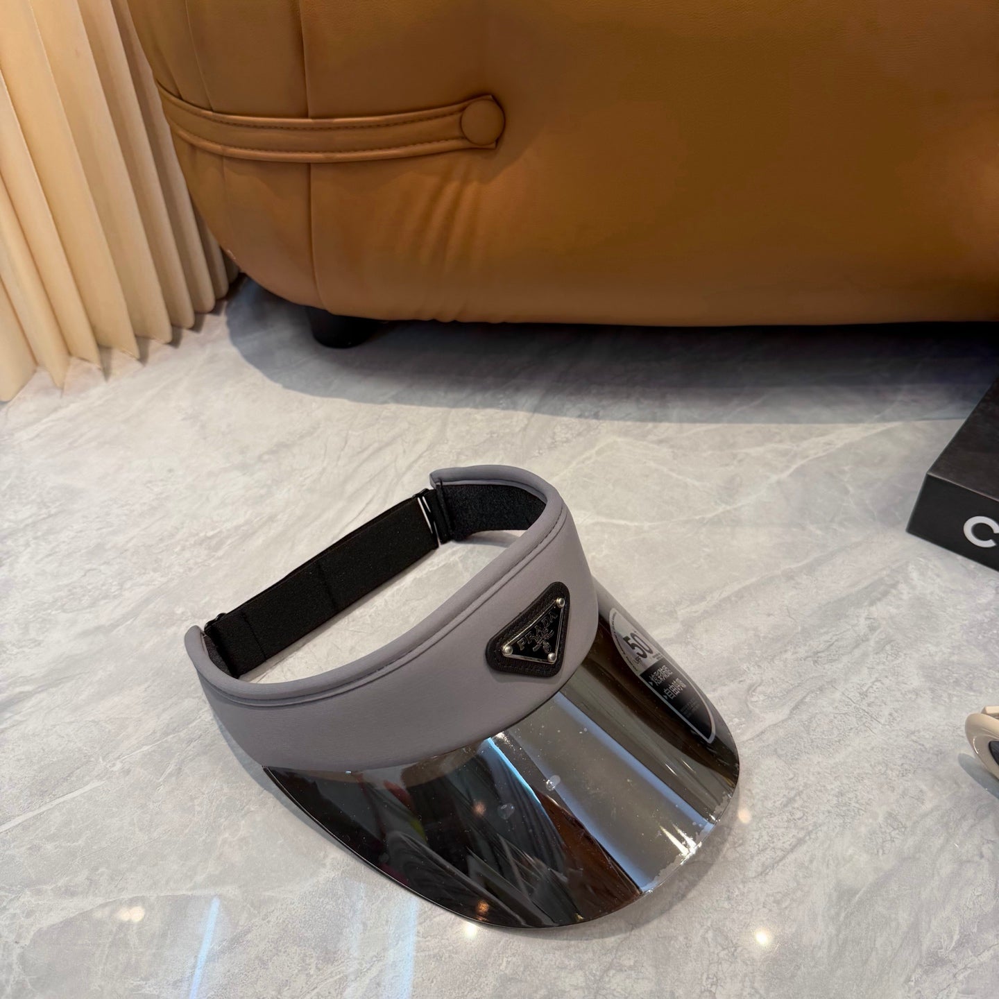 Prada Blue-Light Fashion Silver Sun Visor for Men & Women - detail image 5