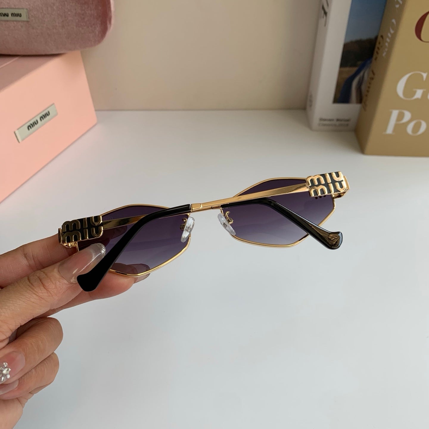Miu Miu Metal Round Silver Lens Sunglasses for Men & Women - 432697 - detail image 8