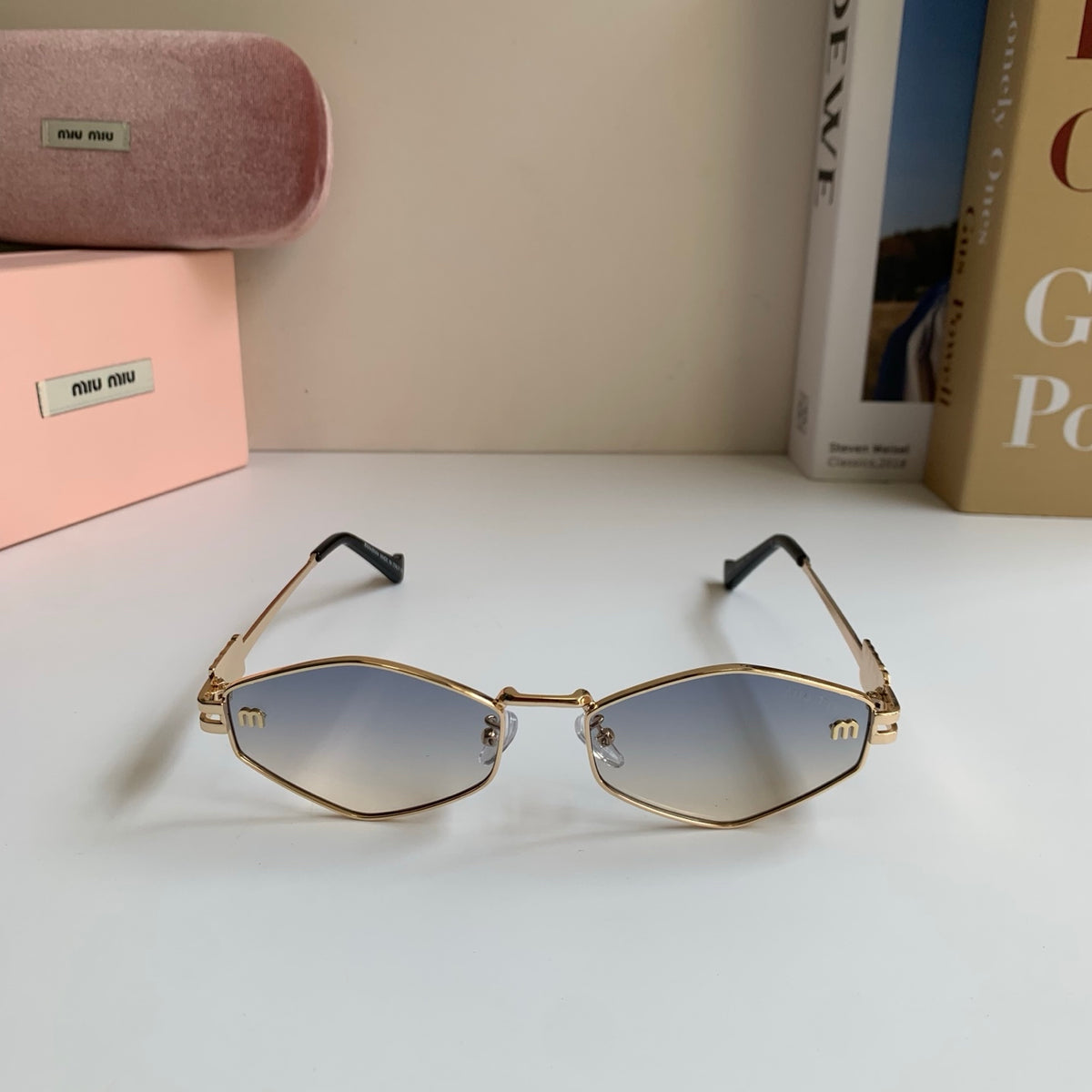 Miu Miu Metal Round Silver Lens Sunglasses for Men & Women - 432698 - detail image 3