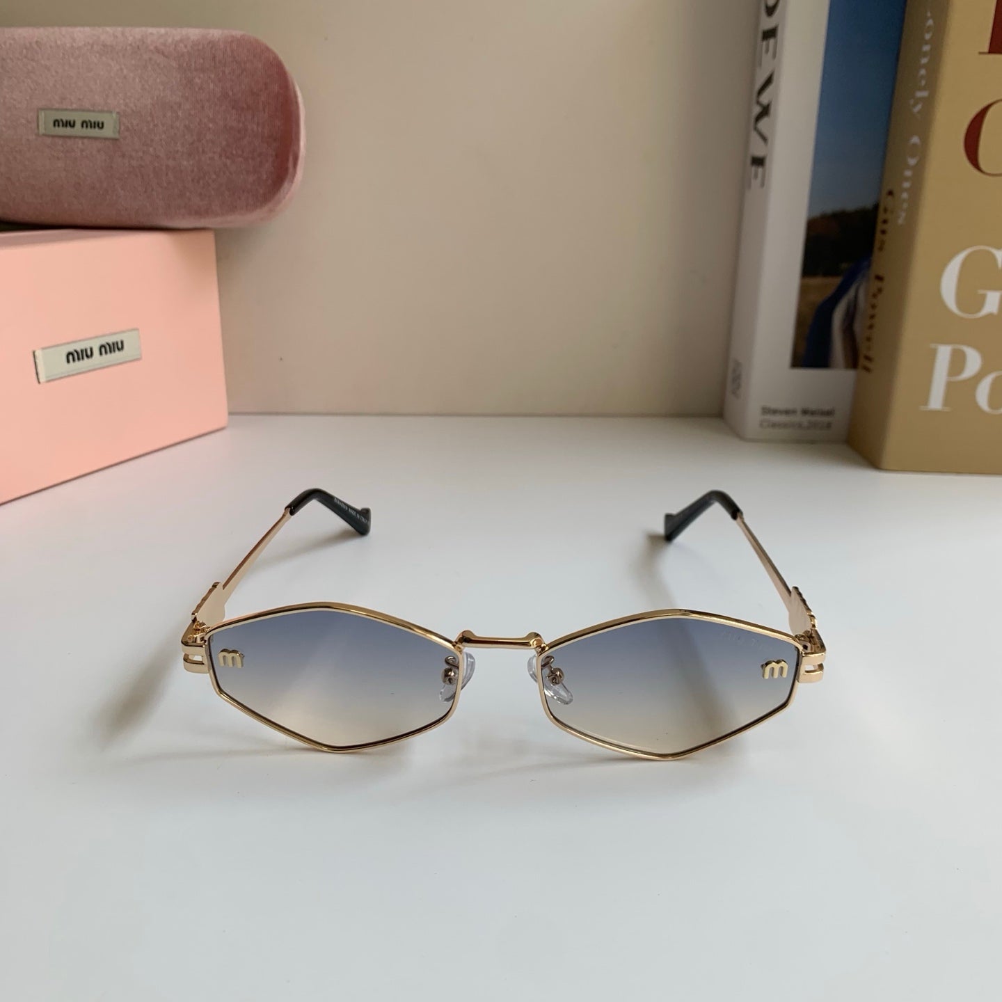 Miu Miu Metal Round Silver Lens Sunglasses for Men & Women - 432698 - detail image 3