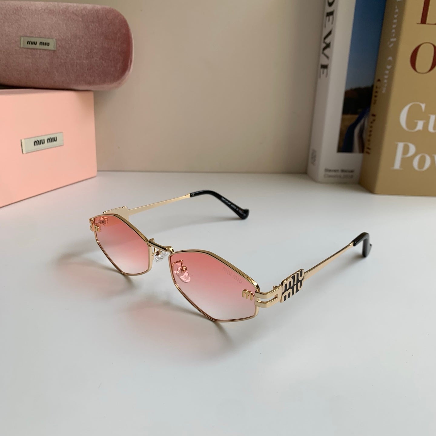 Miu Miu Metal Round Silver Lens Sunglasses for Men & Women - 432700 - detail image 2