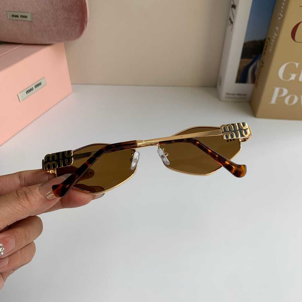 Miu Miu Metal Round Brown Lens Sunglasses for Men & Women - 432701 - detail image 8