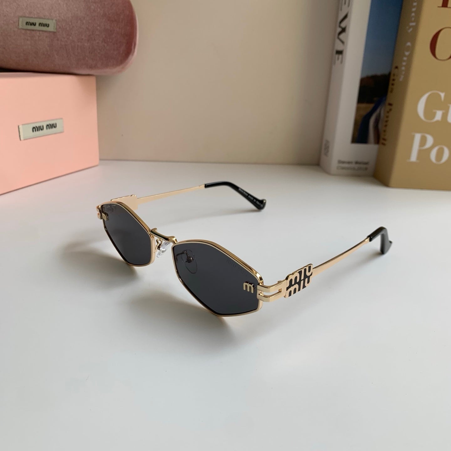 Miu Miu Metal Round Silver Lens Sunglasses for Men & Women - 432702 - detail image 2