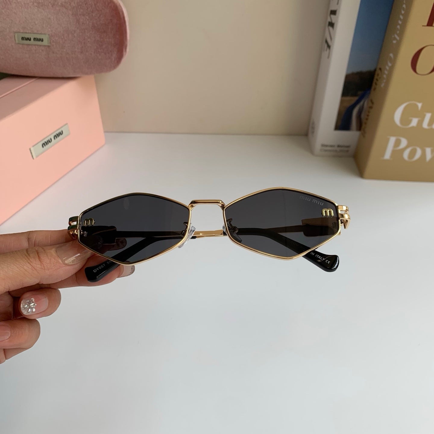 Miu Miu Metal Round Silver Lens Sunglasses for Men & Women - 432702 - detail image 3