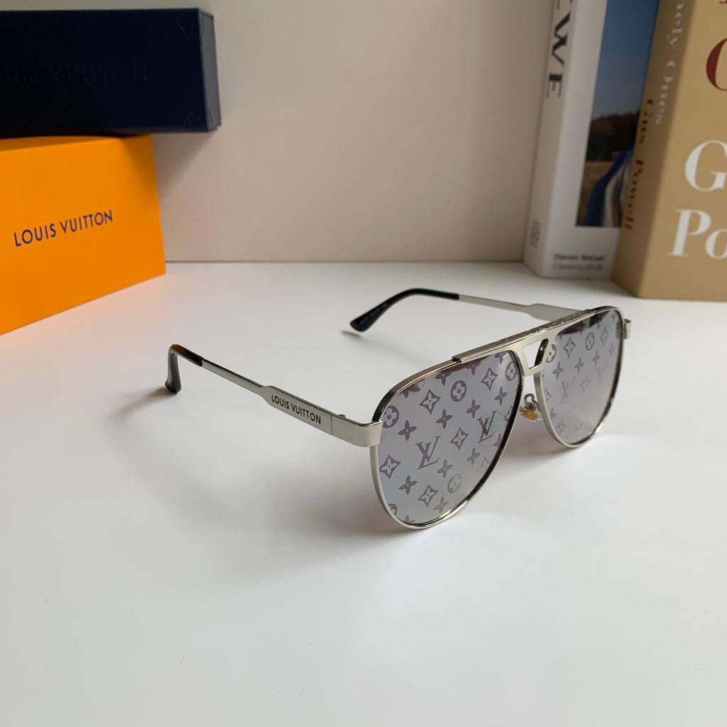 Louis Vuitton Metal Aviator Silver Lens Sunglasses for Men & Women - 431243