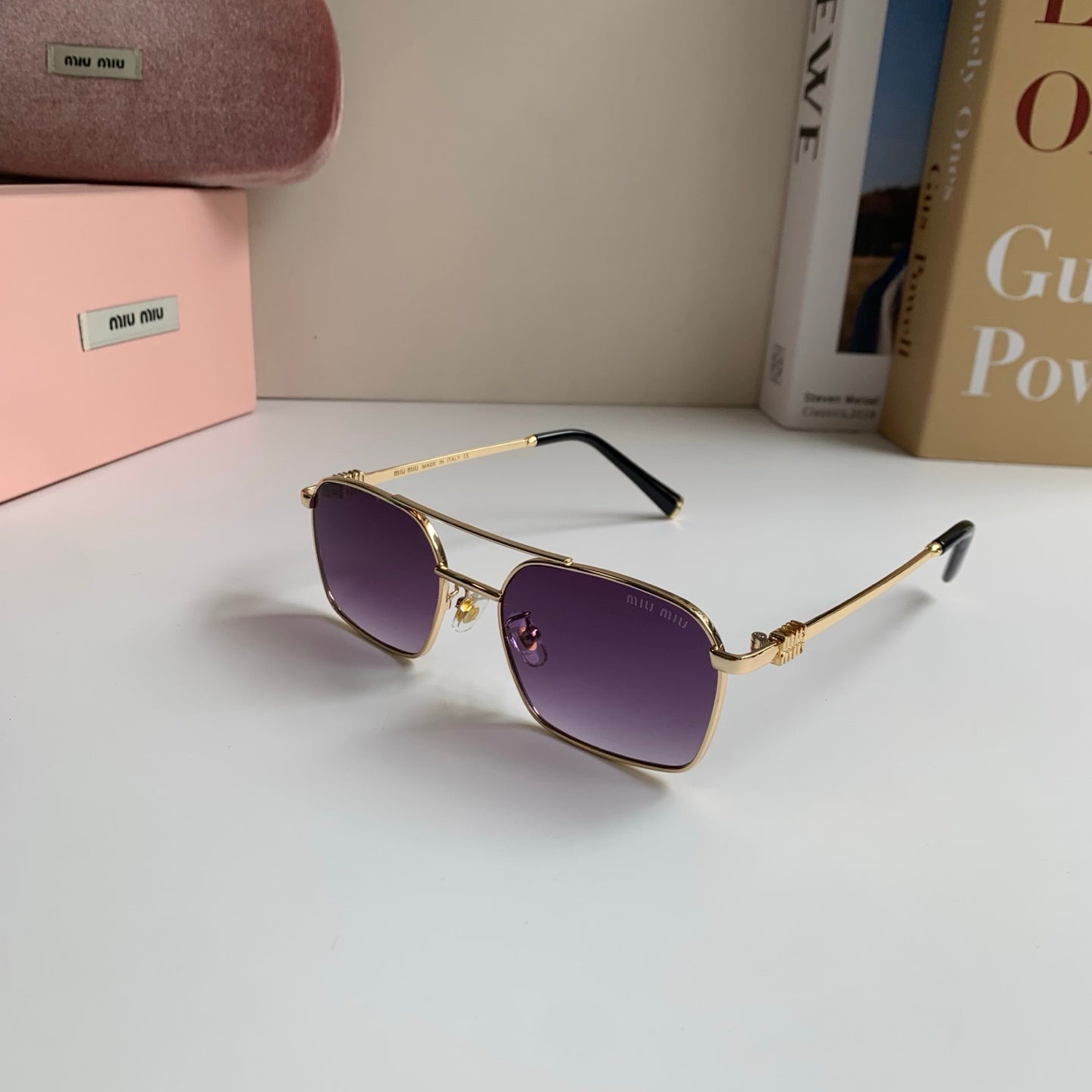 Miu Miu Metal Fashion Silver Lens Sunglasses for Men & Women - 432622 - detail image 2