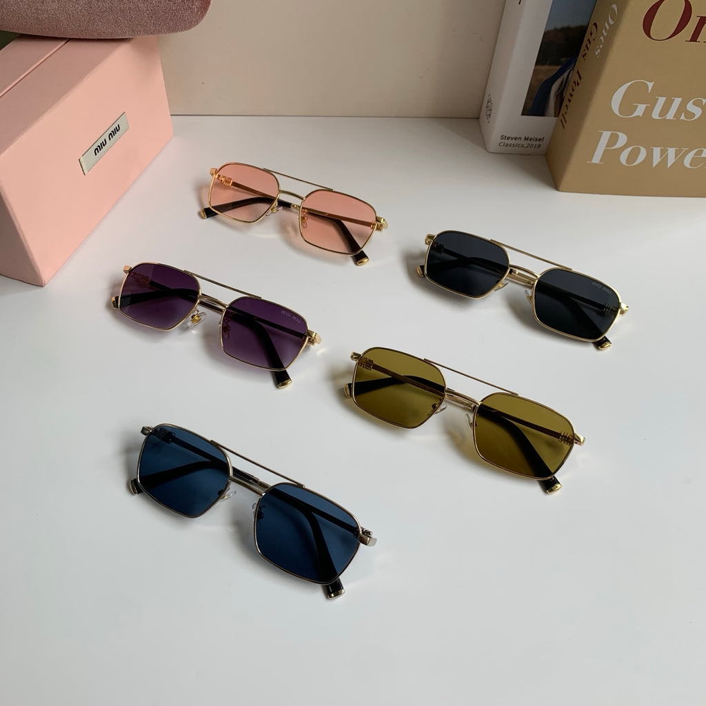 Miu Miu Metal Fashion Gold Lens Sunglasses for Men & Women - detail image 9