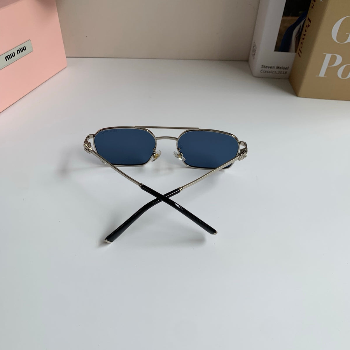 Miu Miu Metal Fashion Silver Lens Sunglasses for Men & Women - 432624 - detail image 8