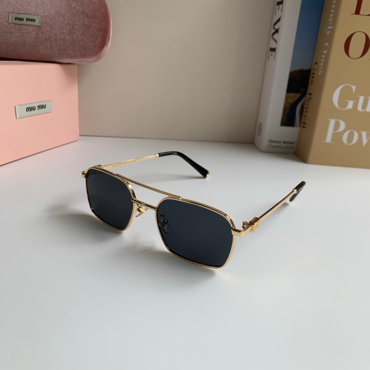 Miu Miu Metal Fashion Silver Lens Sunglasses for Men & Women - 432626 - detail image 2