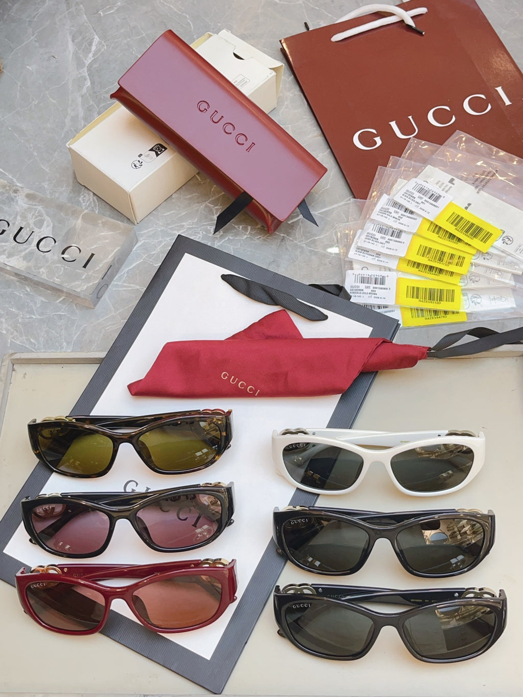 Gucci GG1826SK Fashion Red Lens Sunglasses for Men & Women - detail image 9