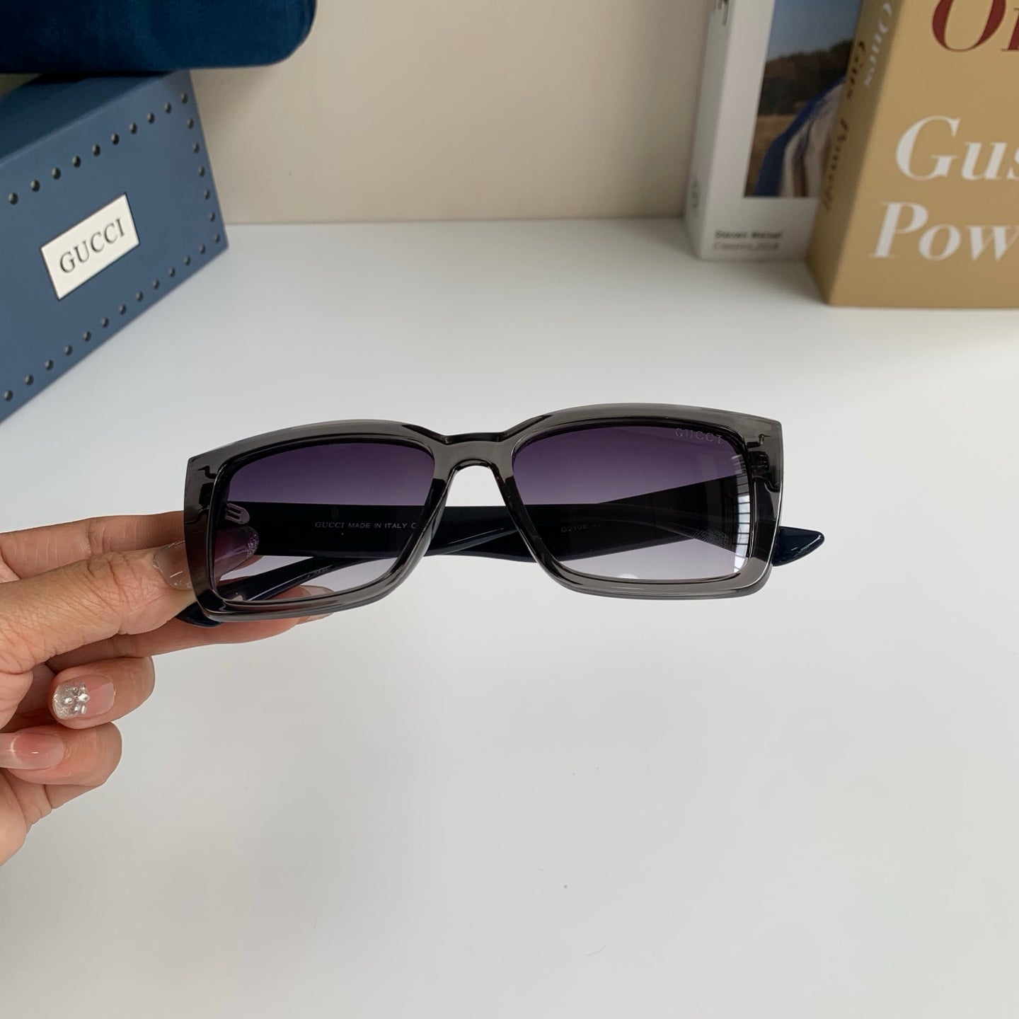 Gucci Square Silver Lens Sunglasses for Men & Women - 357942 - detail image 3