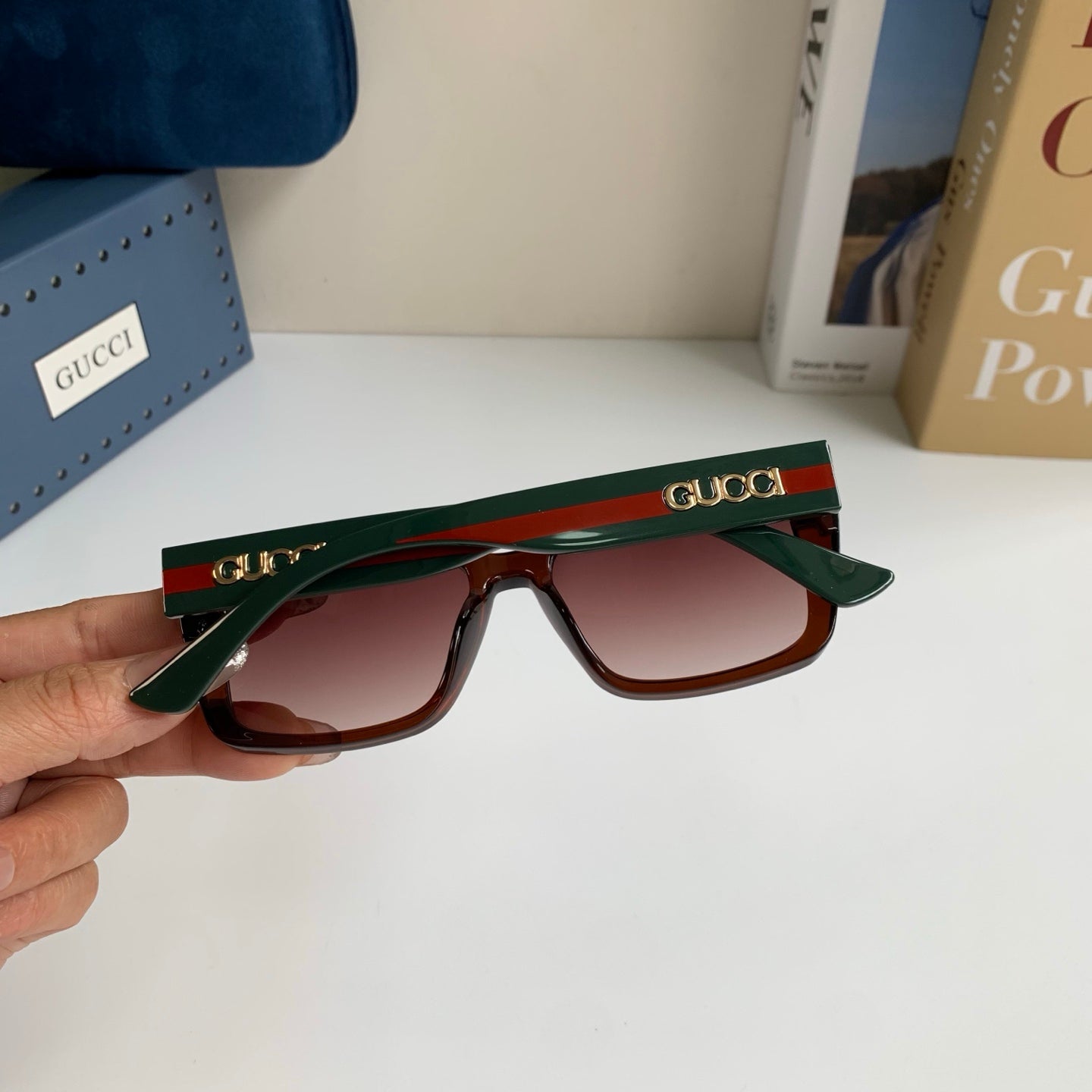 Gucci Square Black Lens Sunglasses for Men & Women - 357943 - detail image 6