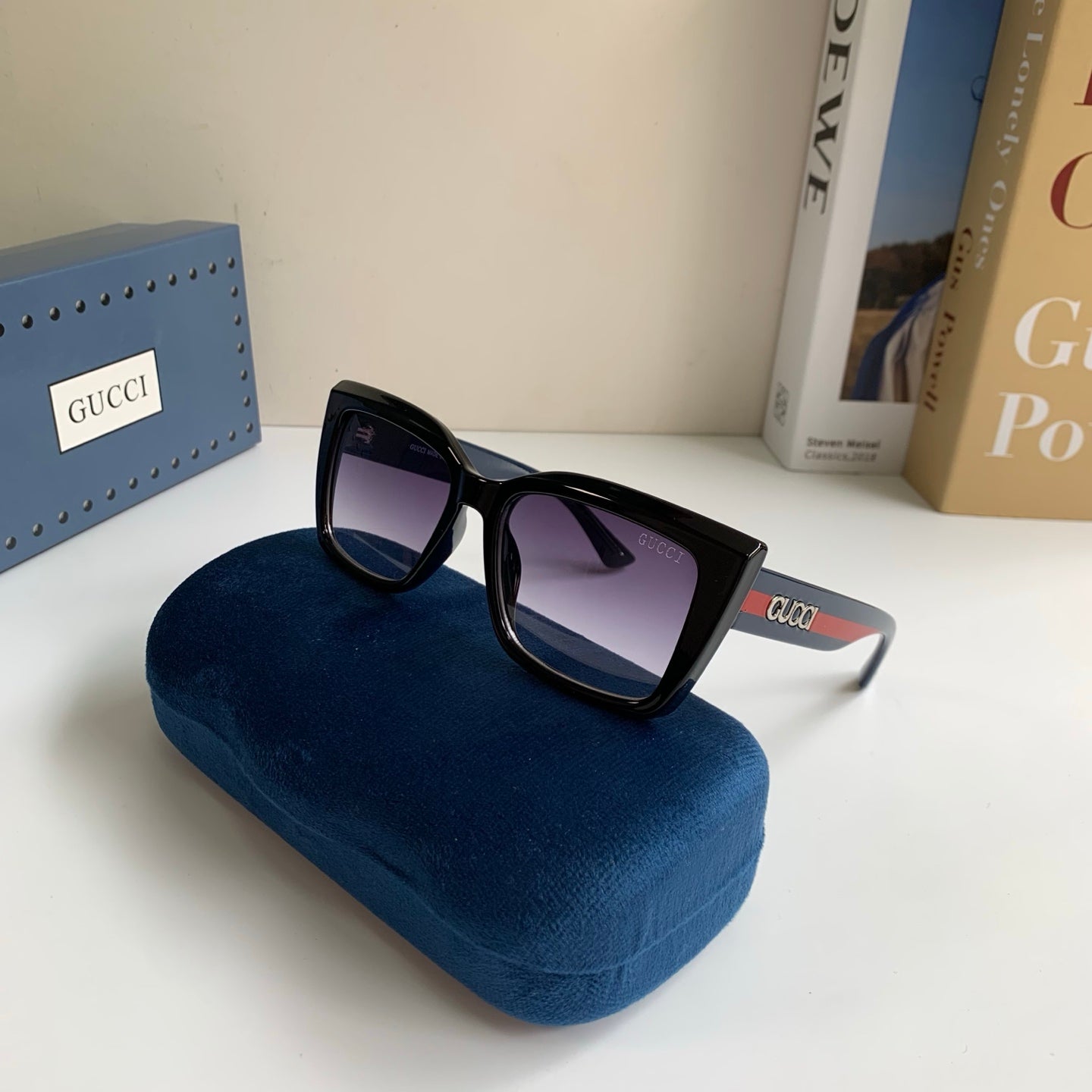 Gucci Square Black Lens Sunglasses for Men & Women - 357944 - detail image 5
