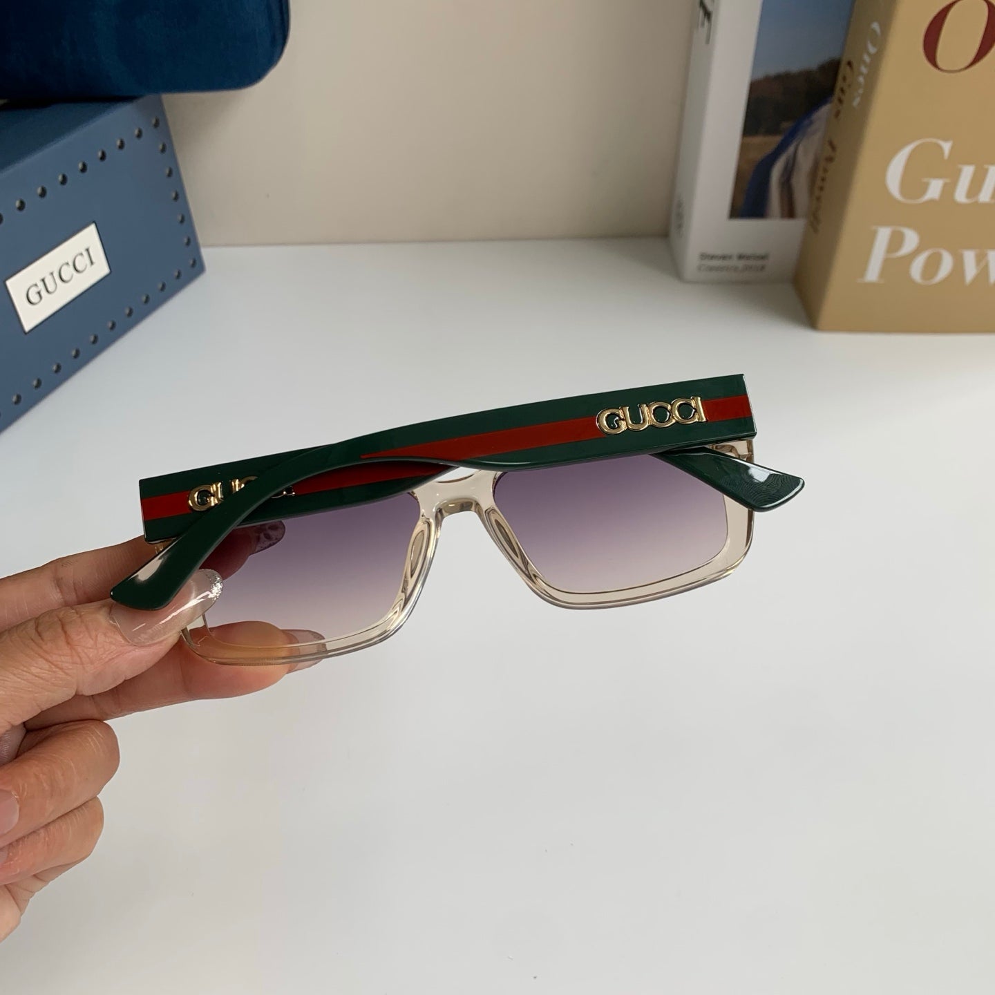 Gucci Square Silver Lens Sunglasses for Men & Women - 357945 - detail image 8
