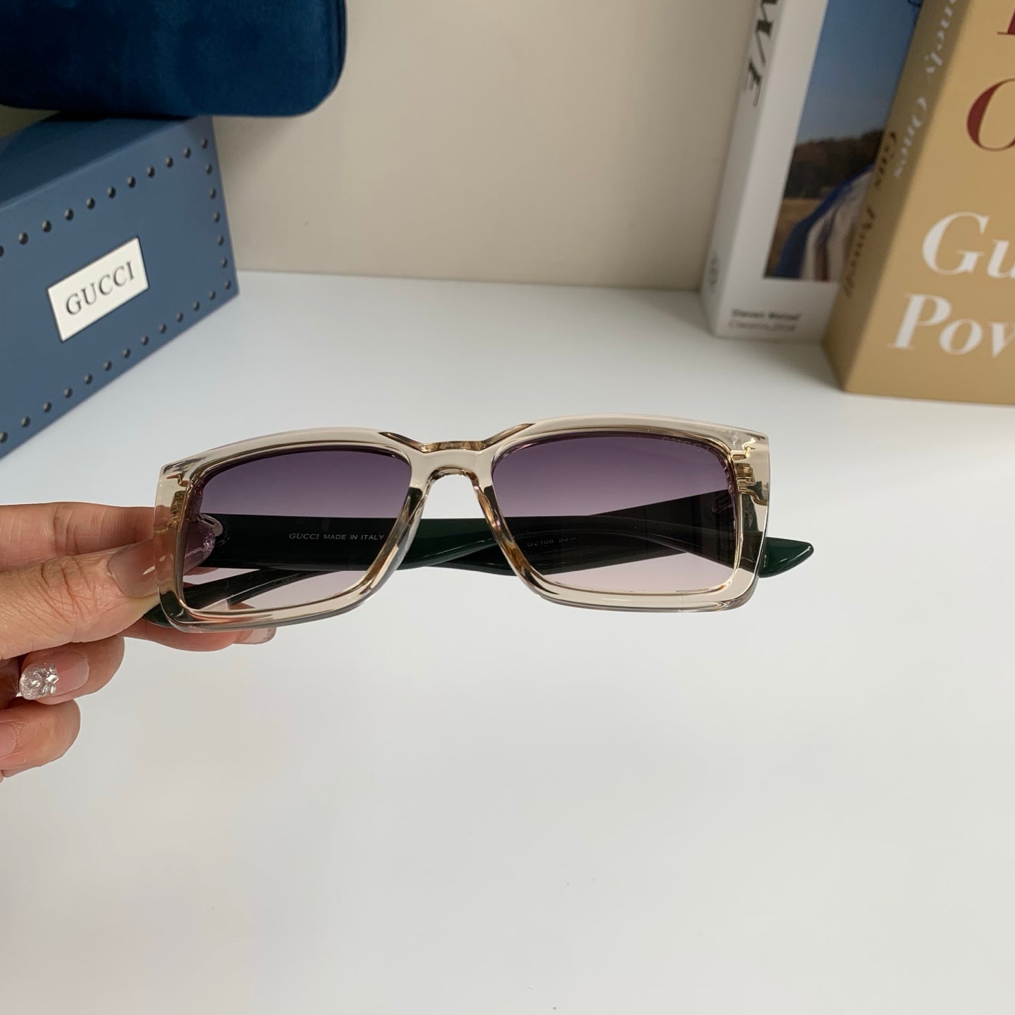 Gucci Square Silver Lens Sunglasses for Men & Women - 357945 - detail image 3