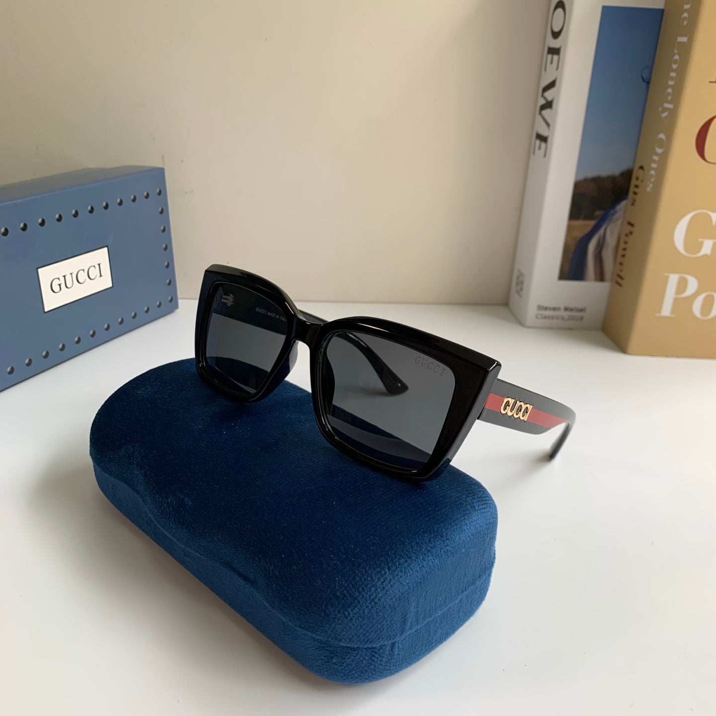 Gucci Square Black Lens Sunglasses for Men & Women - 357946 - detail image 5