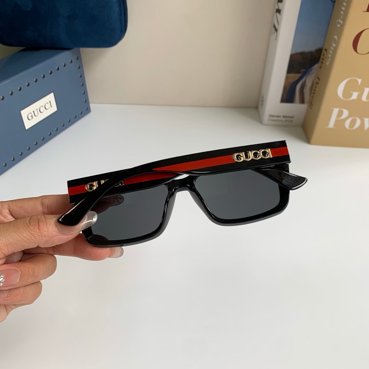 Gucci Square Black Lens Sunglasses for Men & Women - 357946 - detail image 7