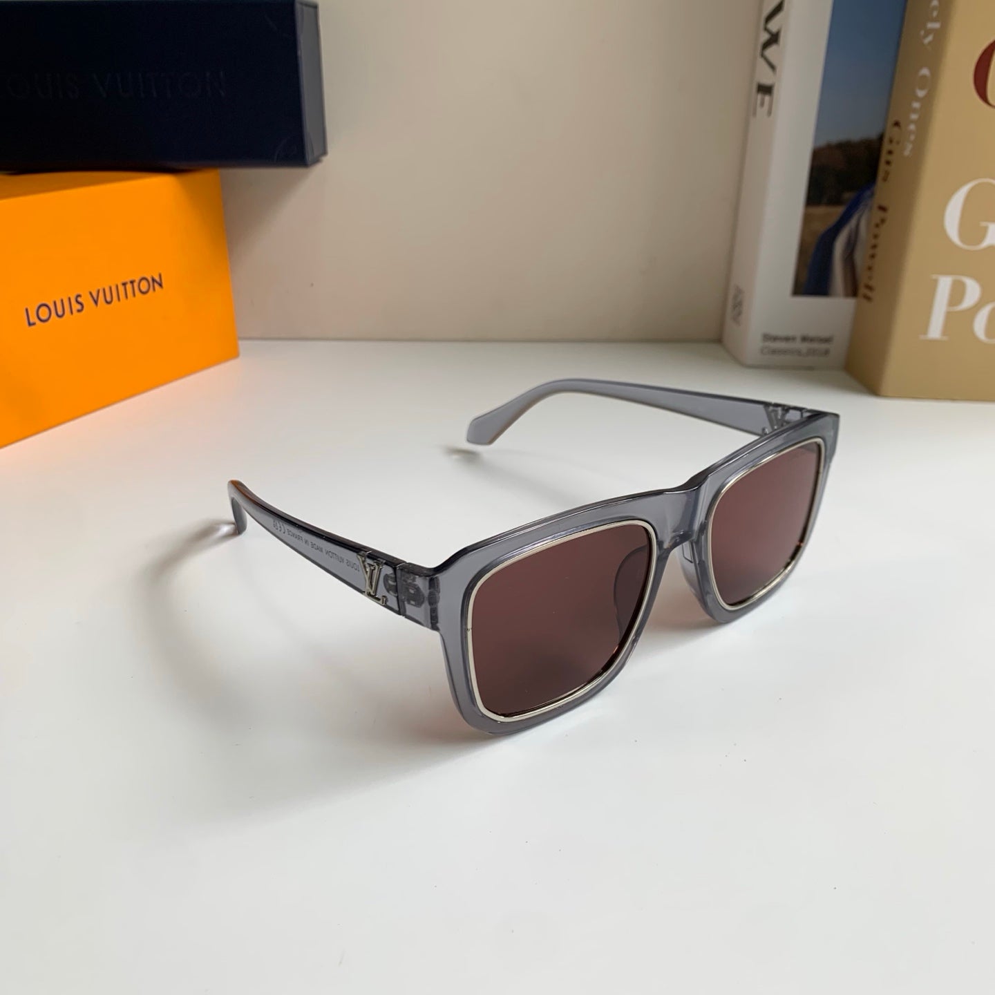 Louis Vuitton Square Silver Lens Sunglasses for Men & Women - 448538