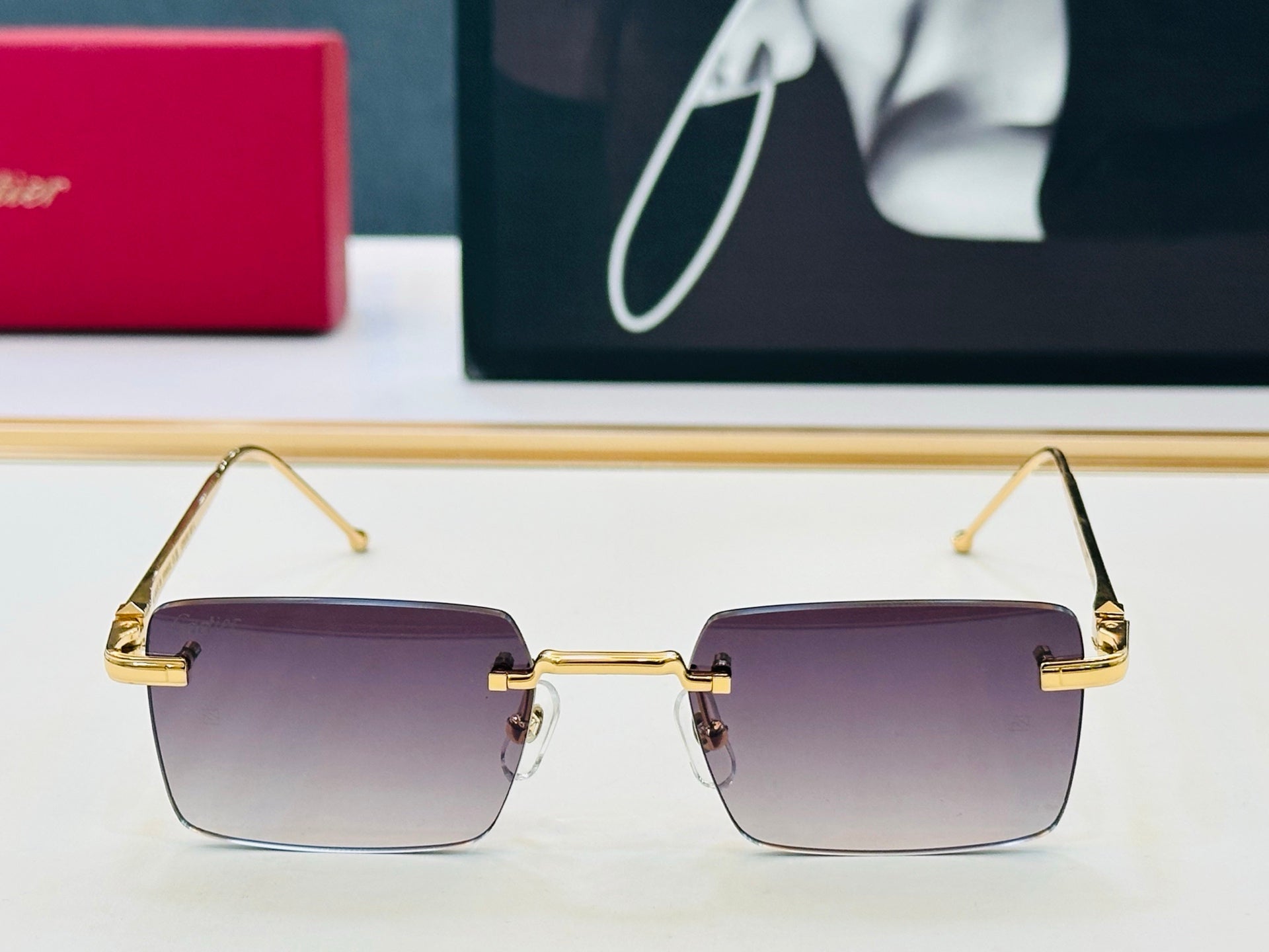 Cartier CT0019O Fashion Black Lens Sunglasses for Men & Women - detail image 4